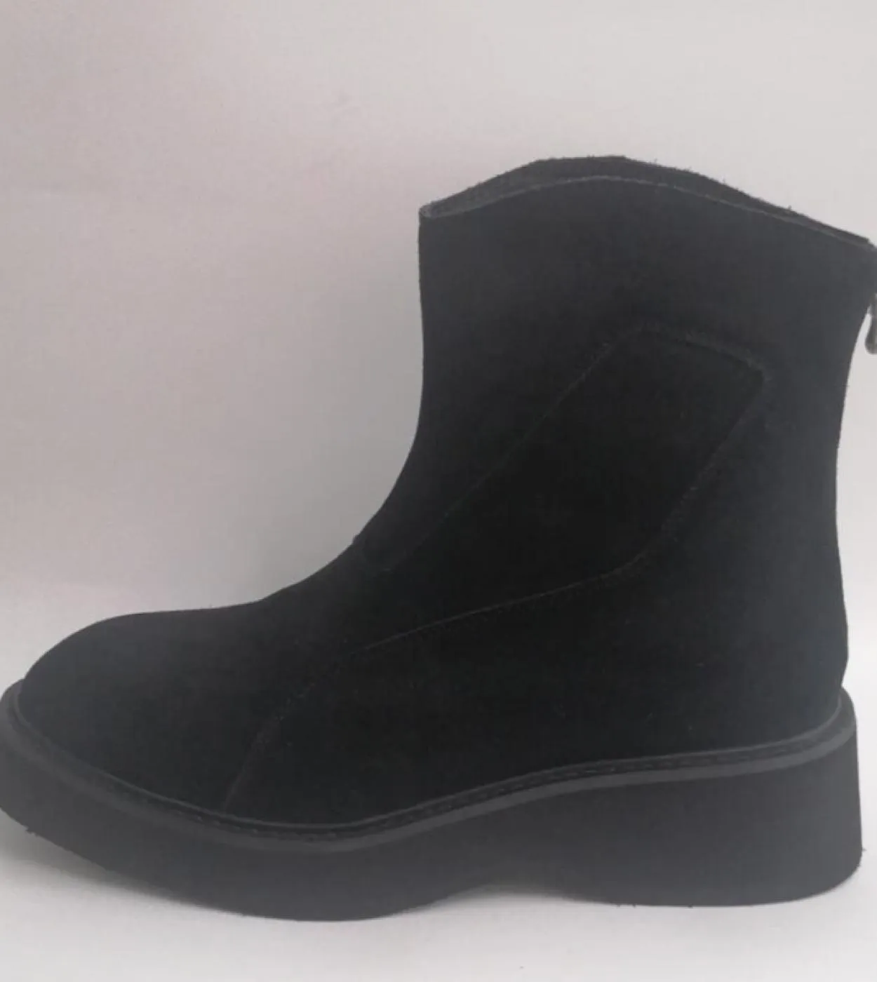 Stivali tattici da uomo in vera pelle genuina Zipper Nubuck Scarpe da uomo per utensili da esterno Moda Stivali da uomo alti