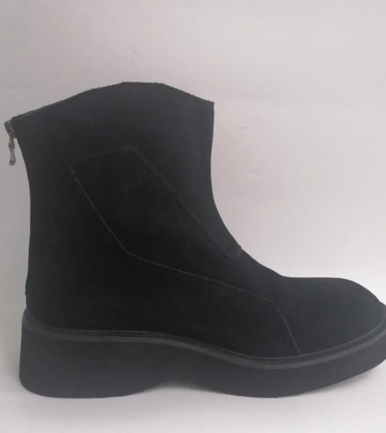 Stivali tattici da uomo in vera pelle genuina Zipper Nubuck Scarpe da uomo per utensili da esterno Moda Stivali da uomo alti