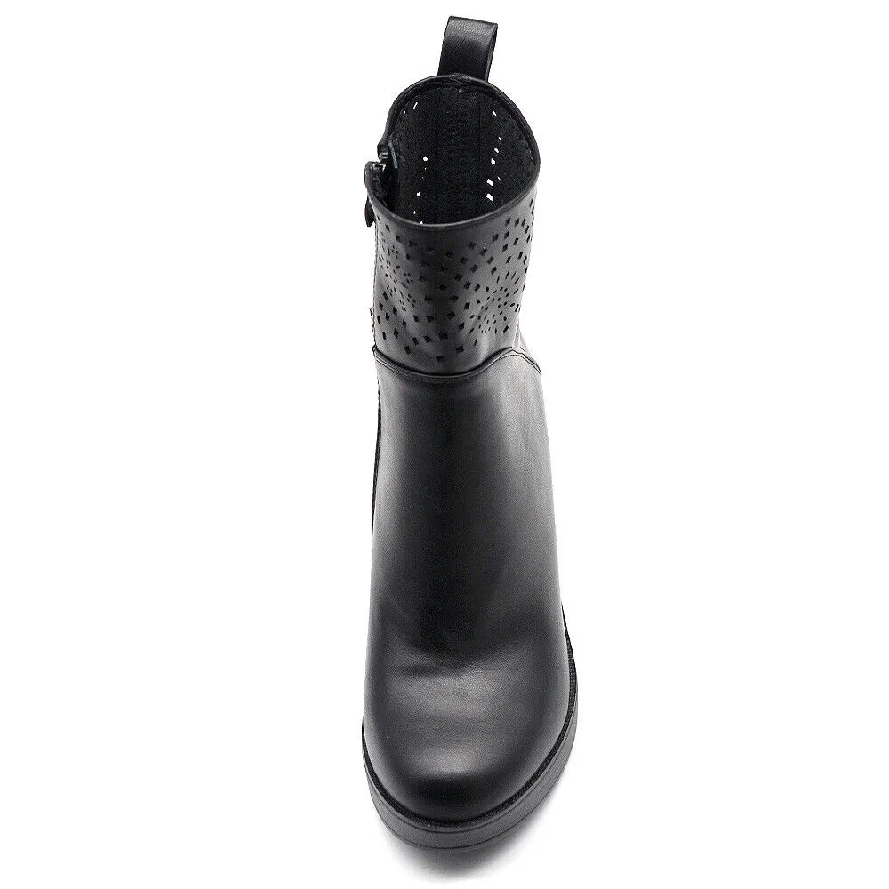 Stivali Tronchetti Camperos Primaverili Estivi Da Donna Tacco Traforati MP354-10
