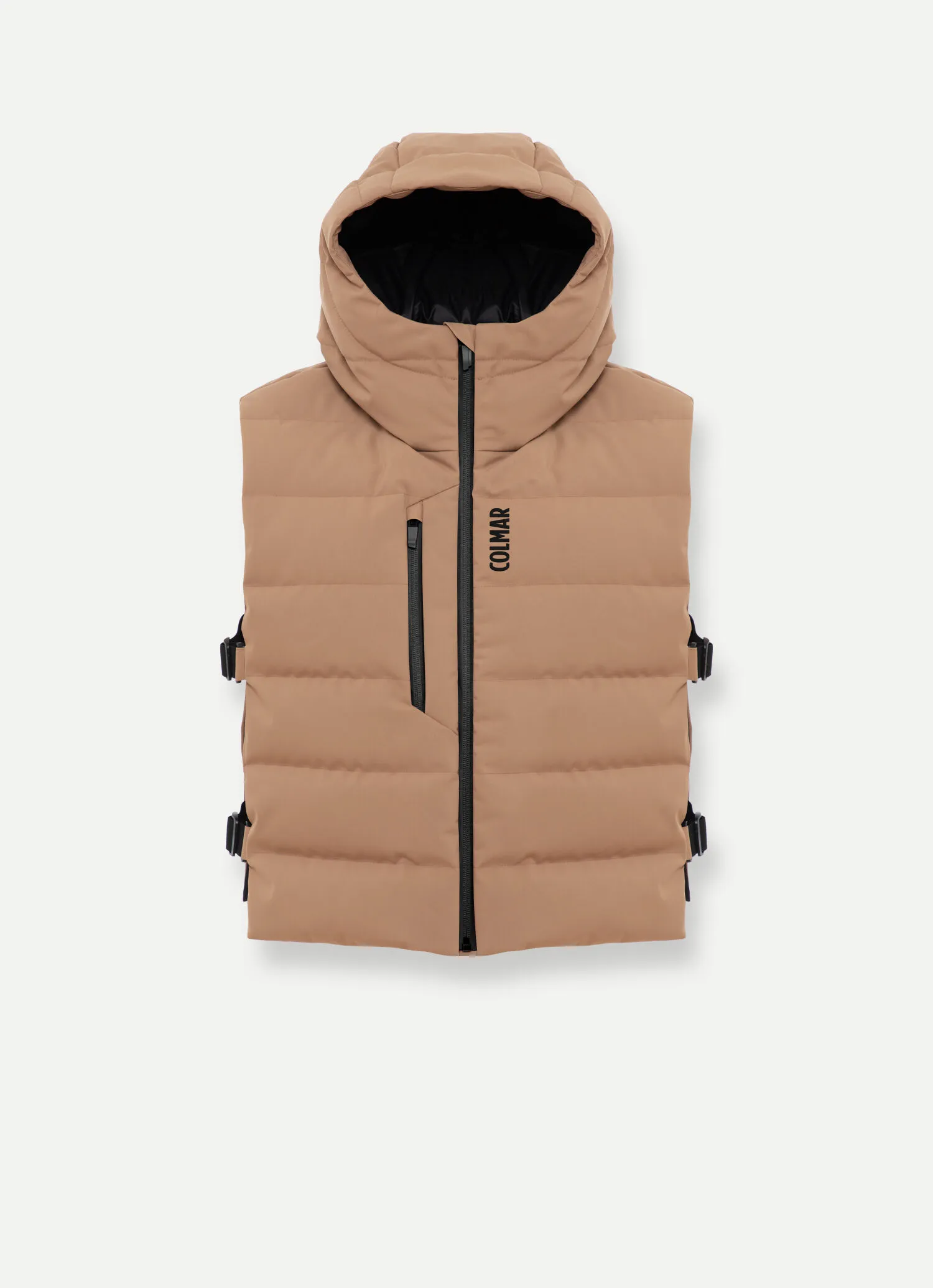 Stretch hooded ski gilet