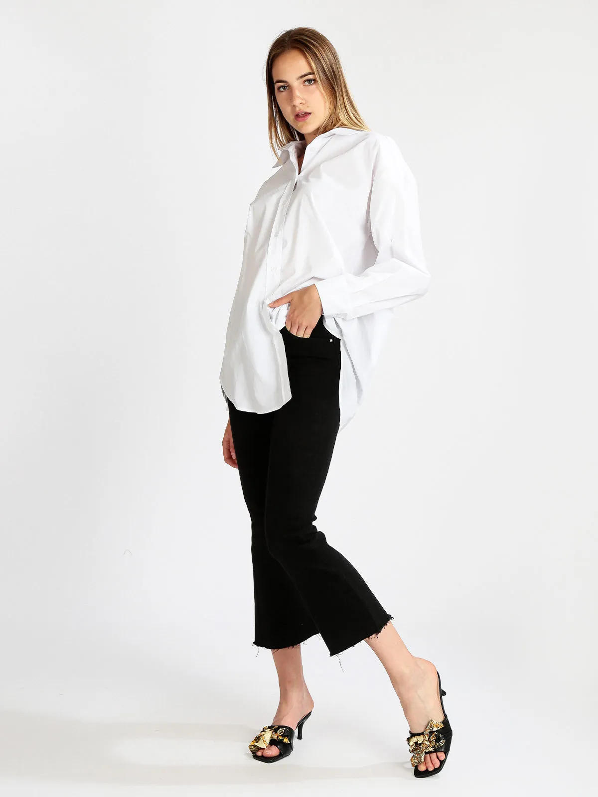 Sun Sun Maxi chemise femme oversize en coton