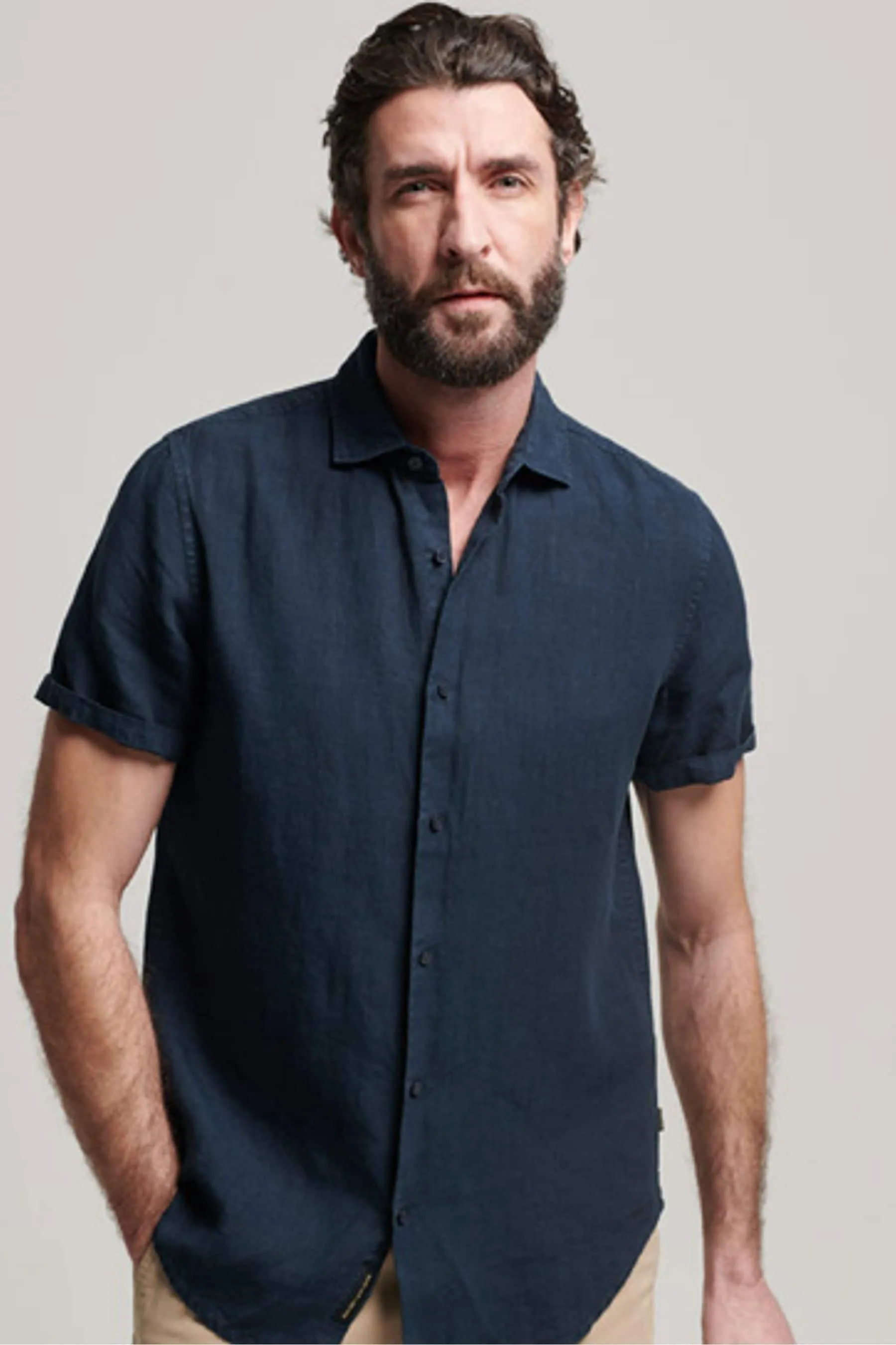 Superdry Studios - Camicia casual in Manica corta di lino