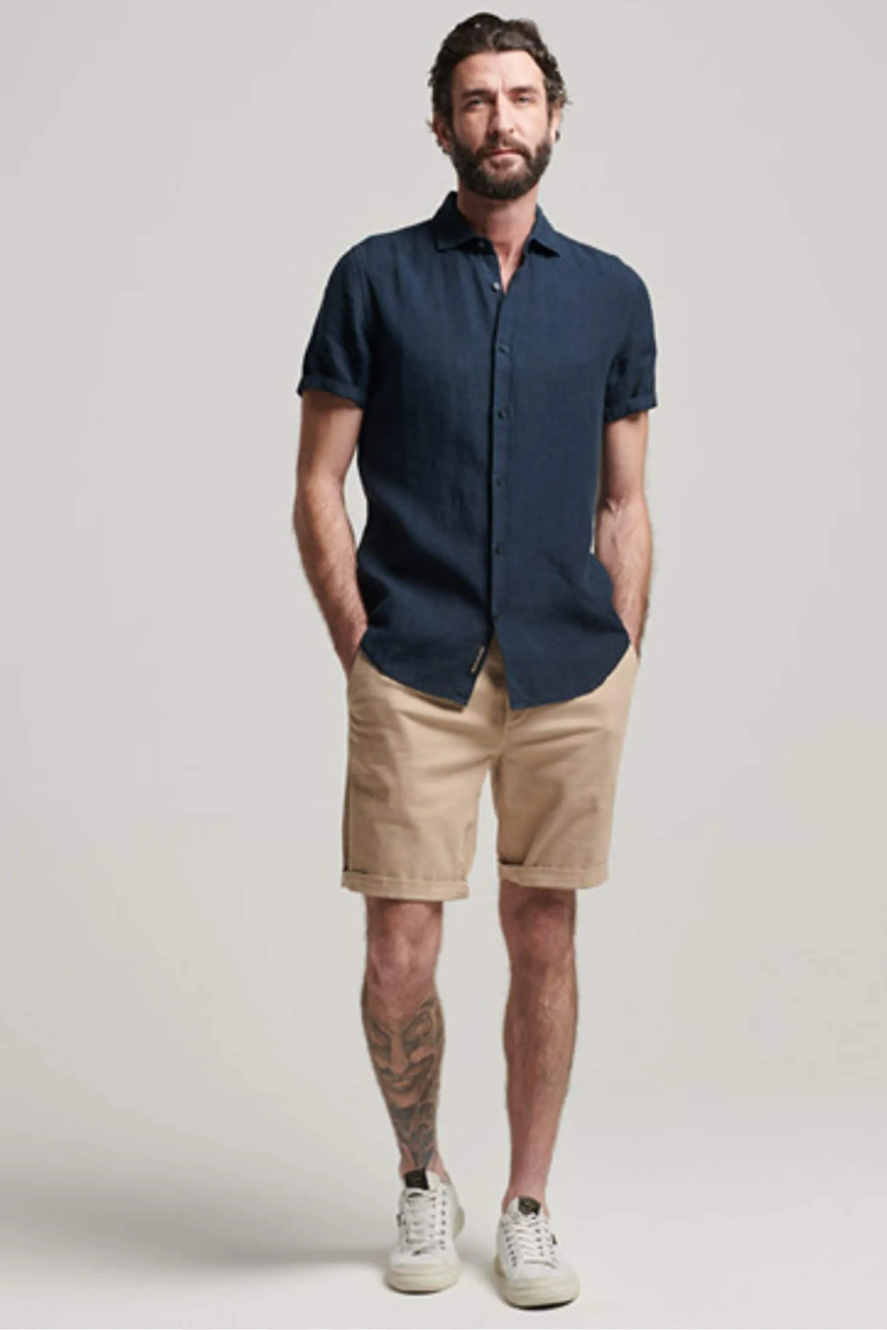 Superdry Studios - Camicia casual in Manica corta di lino