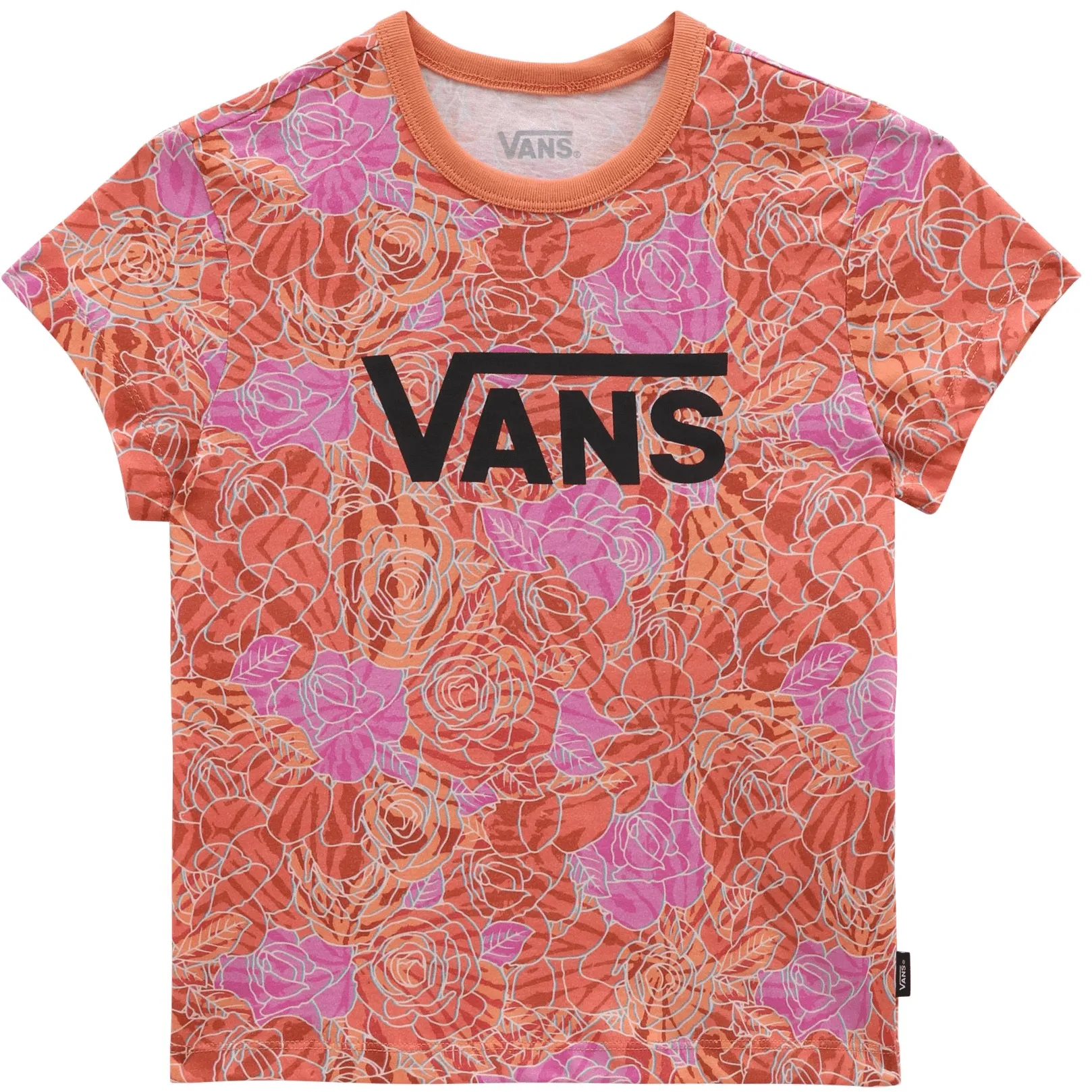 T-SHIRT A MANICA CORTA JUNIOR VANS ROSE CAMO PRINT MINI VN00040U BLH