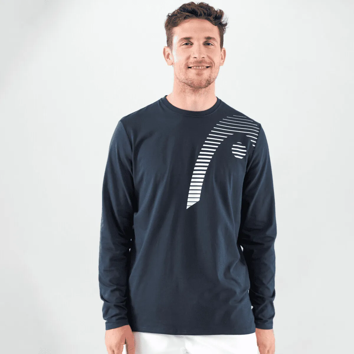 T-SHIRT A MANICA LUNGA DA TENNIS DA UOMO HEAD CLUB CLIFF LS 811451 NV