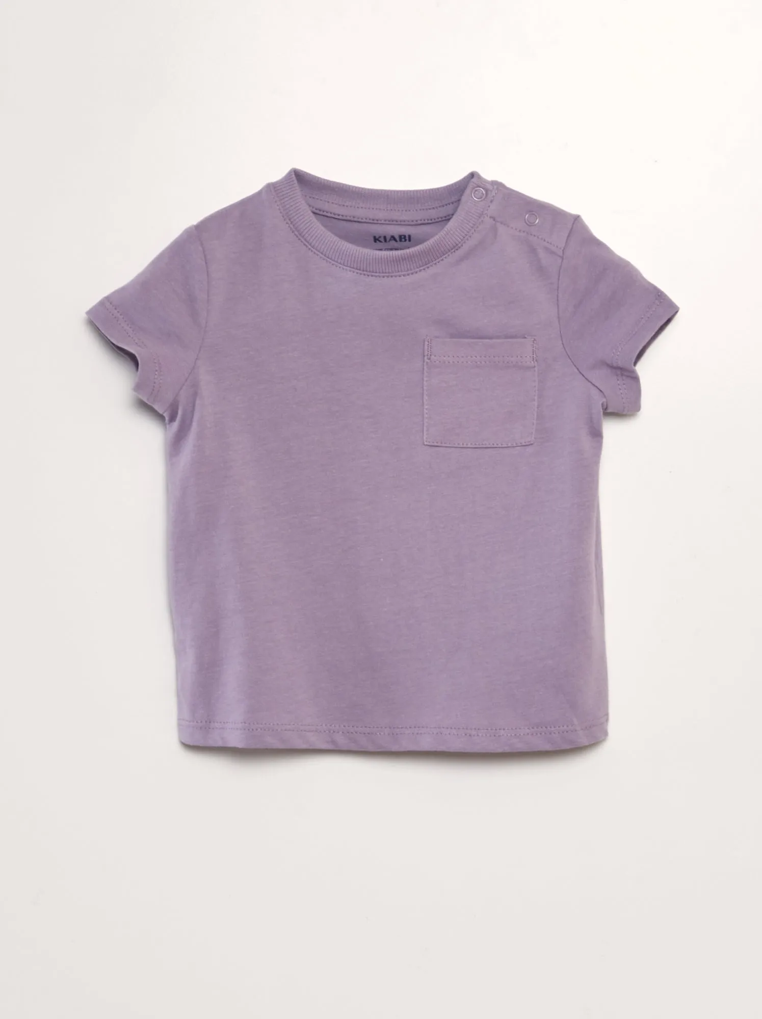 T-shirt a maniche corte con tasche - VIOLA
