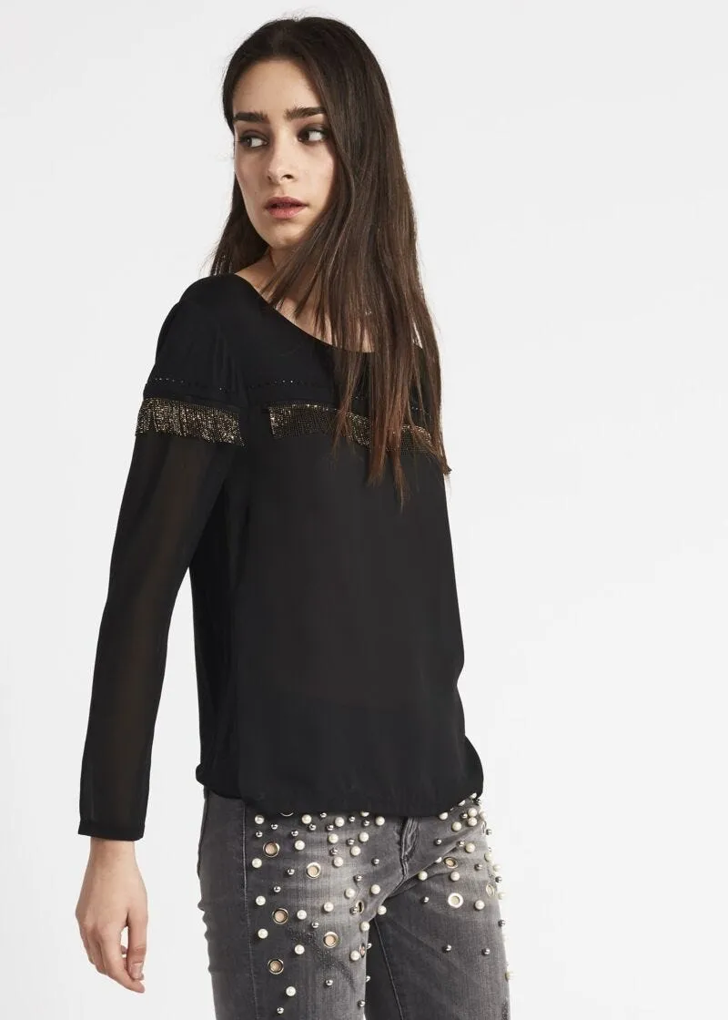 T-shirt con frange