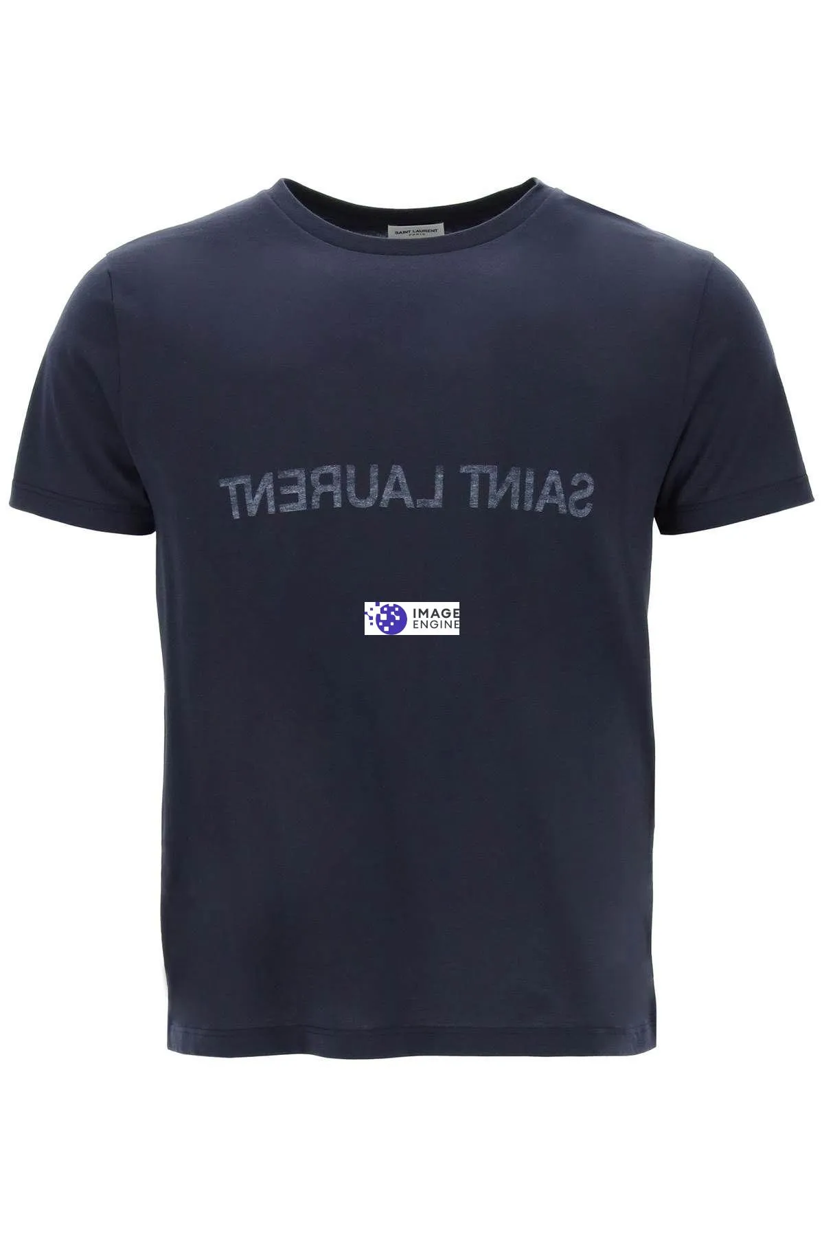 T-shirt con logo rovesciato