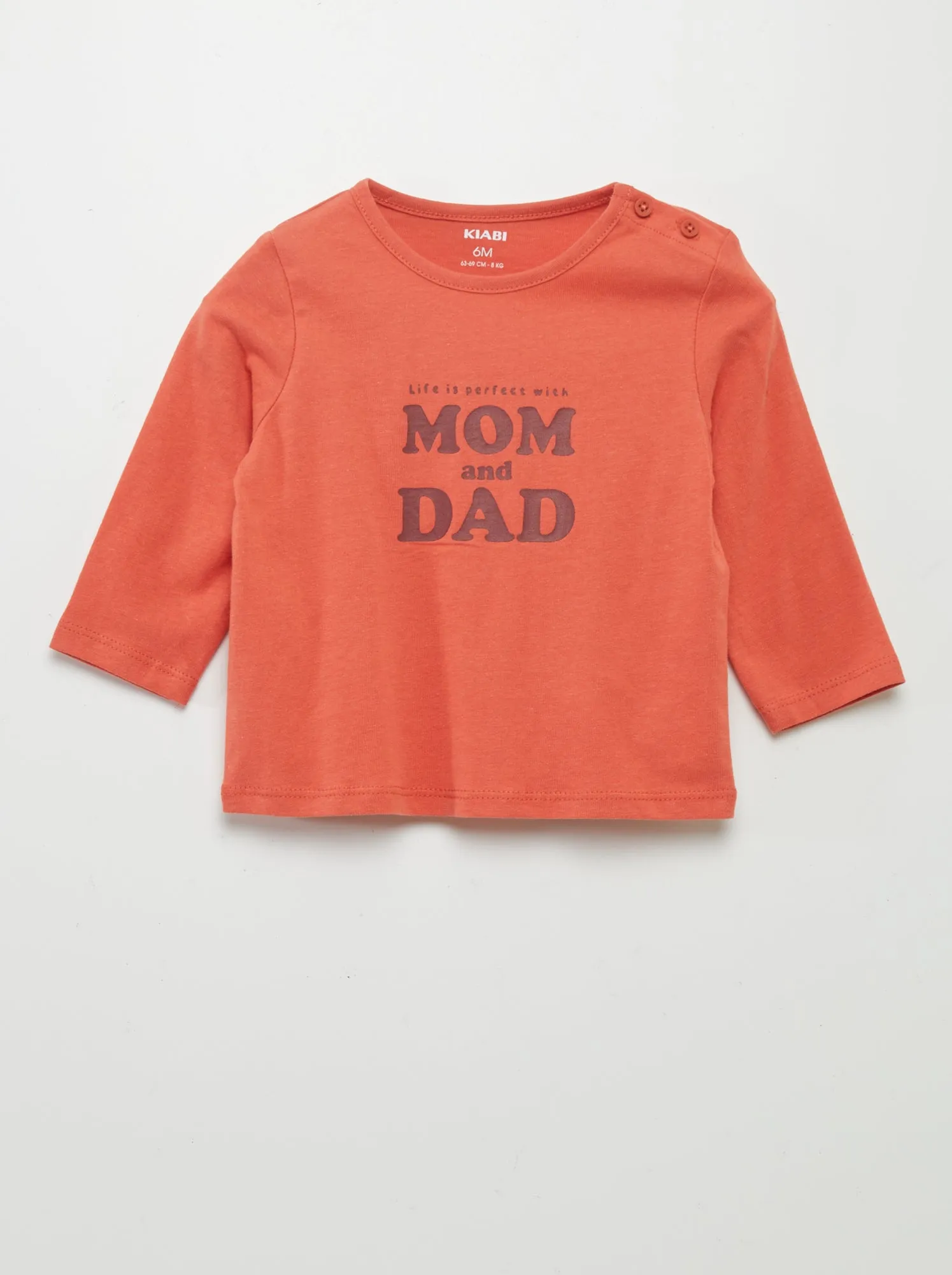 T-shirt con scritta - ROSSO