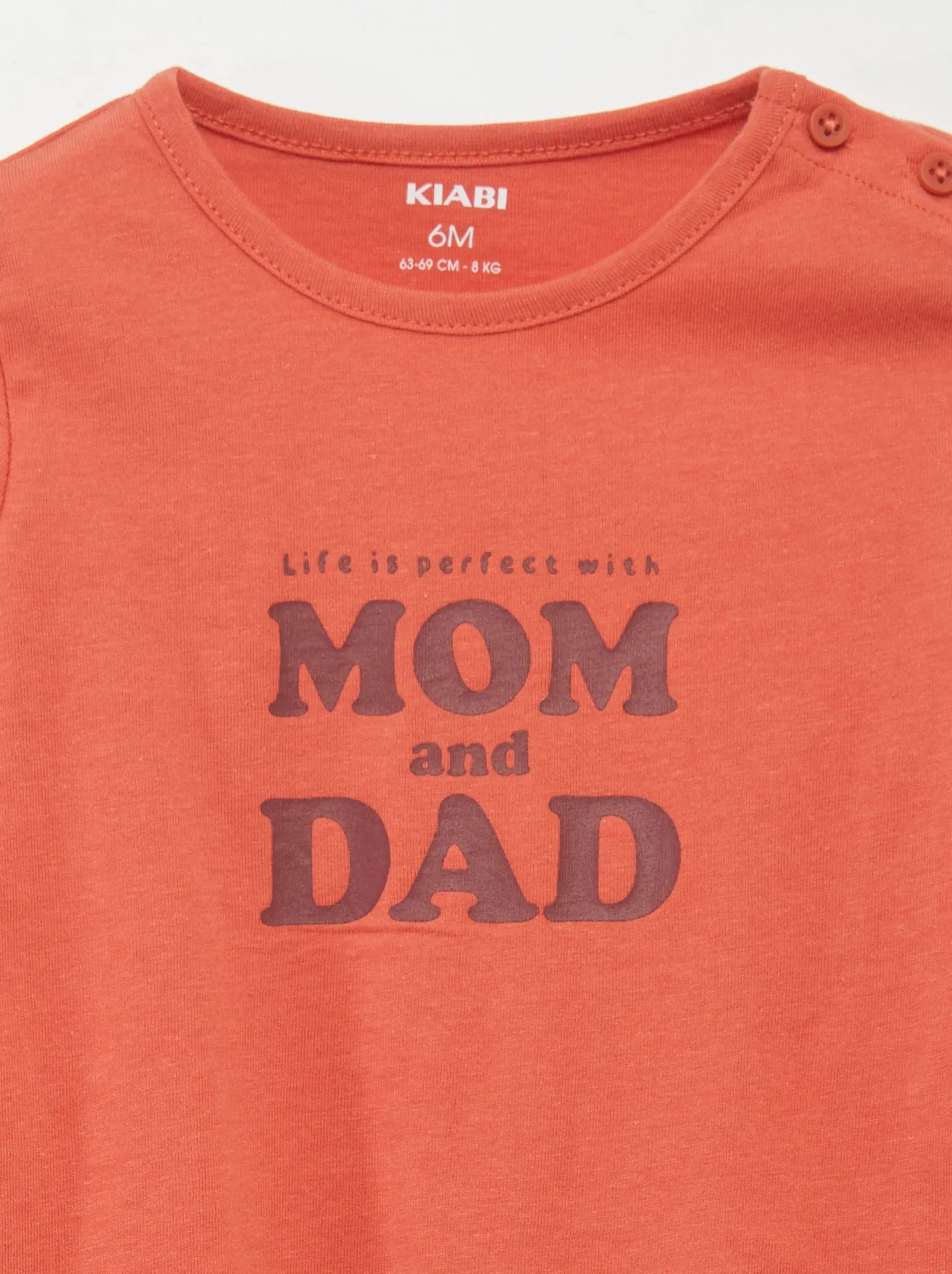 T-shirt con scritta - ROSSO
