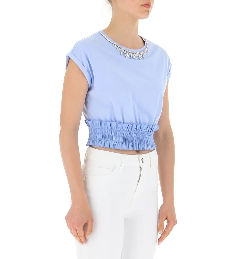 T-shirt con strass