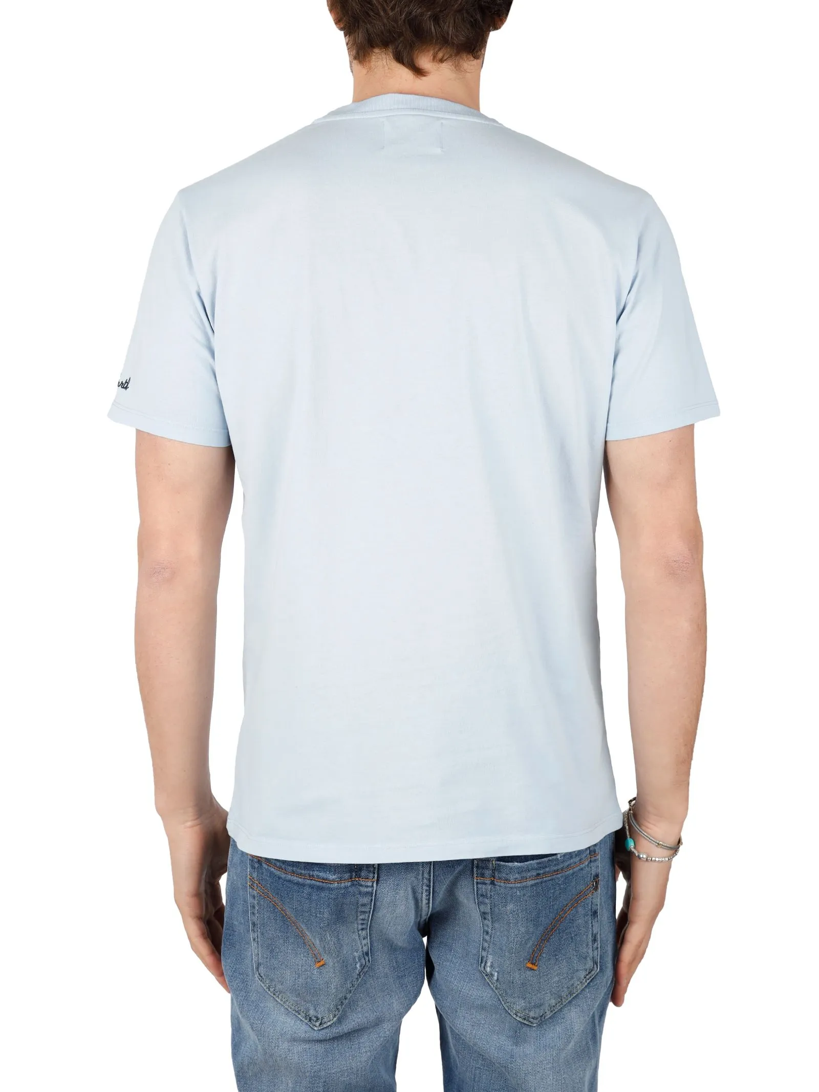 T-SHIRT INDACO IN COTONE