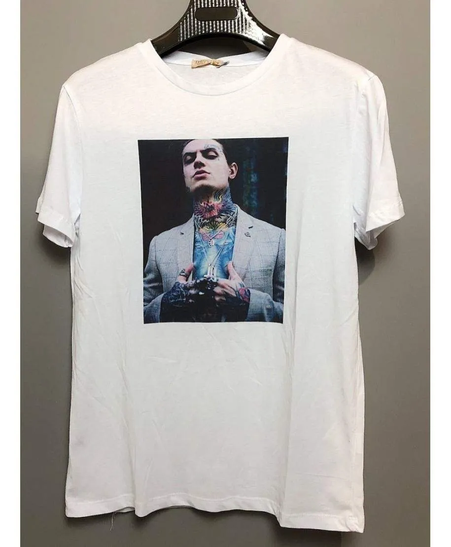 T-shirt uomo in cotone - Bianca