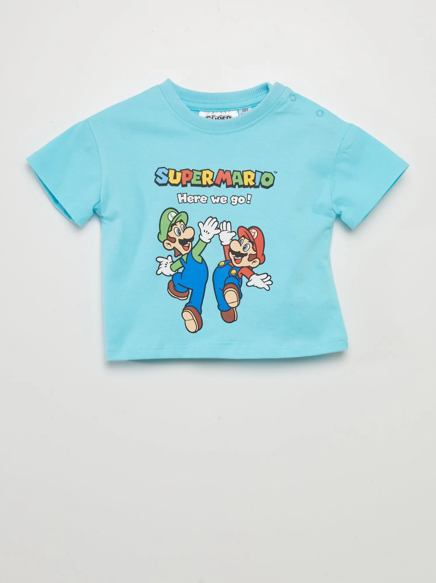 T-shirt 'Mario' a maniche corte - BLU