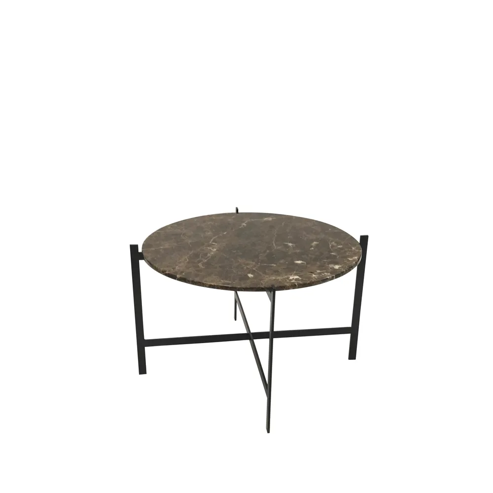Tavolino Deck.iq{font-size:18px}Marmo grigio, struttura laccata in nero