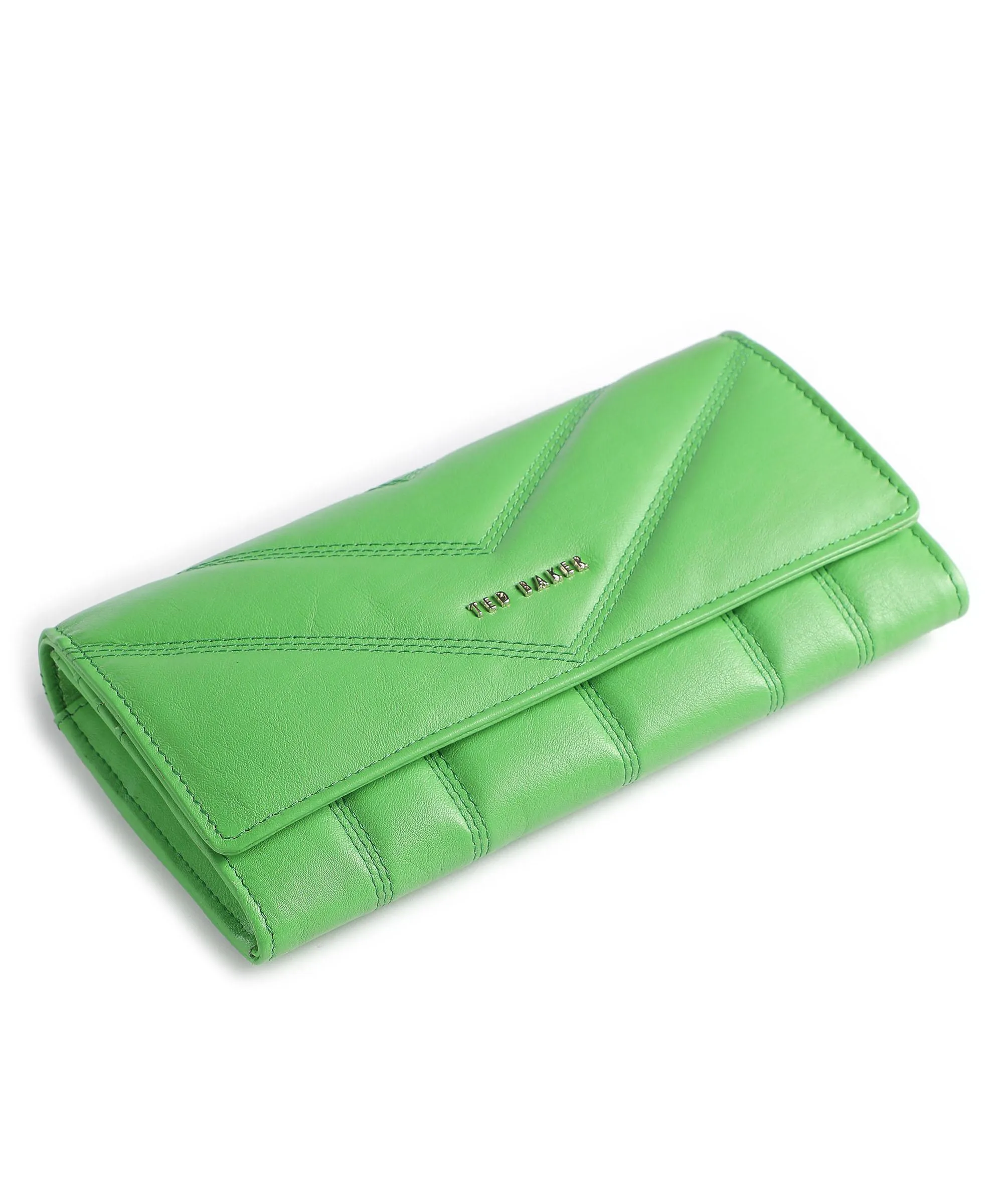  Ted Baker Ayve Portafoglio morbida pelle bovina verde  