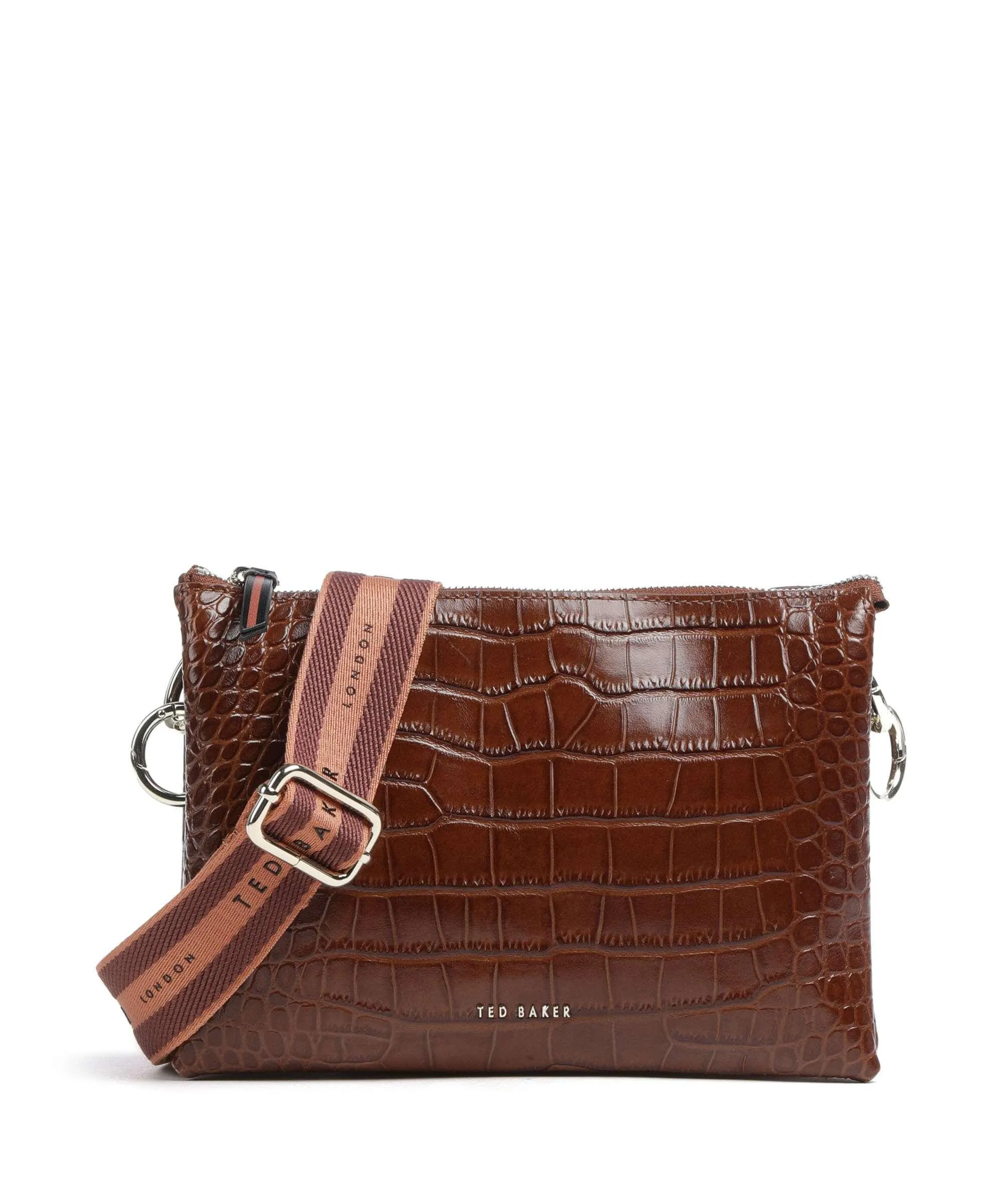  Ted Baker Daraley Borsa a tracolla pelle di vacchetta goffrata marrone  