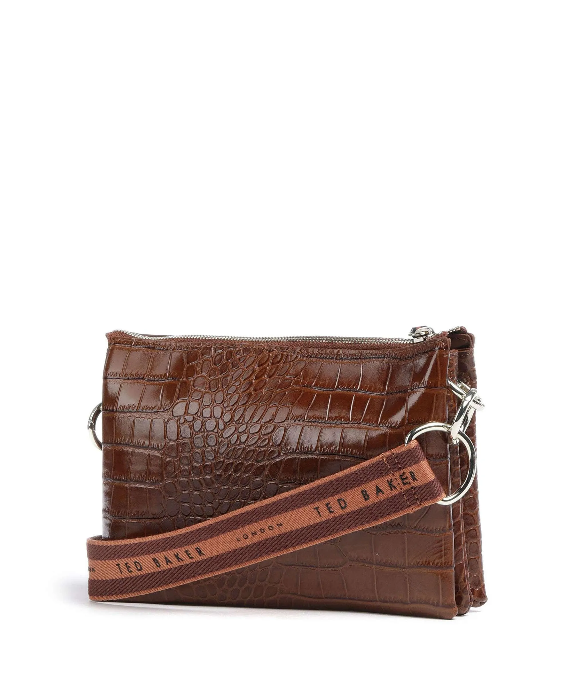  Ted Baker Daraley Borsa a tracolla pelle di vacchetta goffrata marrone  