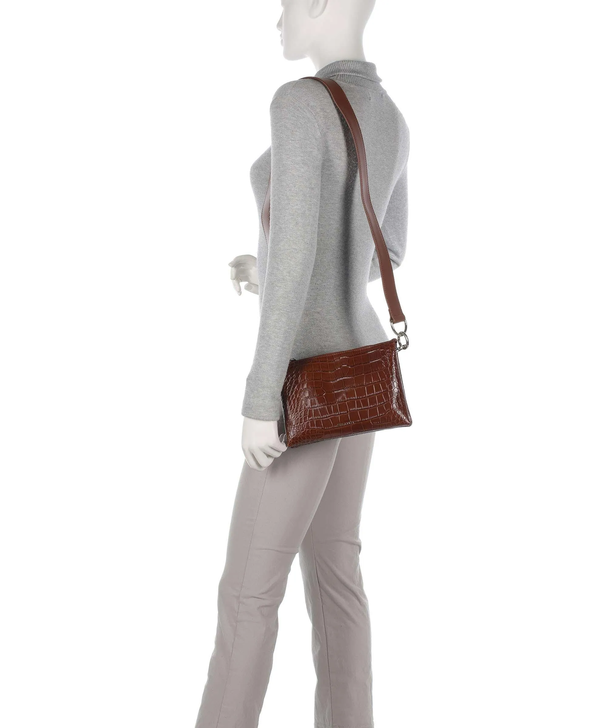  Ted Baker Daraley Borsa a tracolla pelle di vacchetta goffrata marrone  