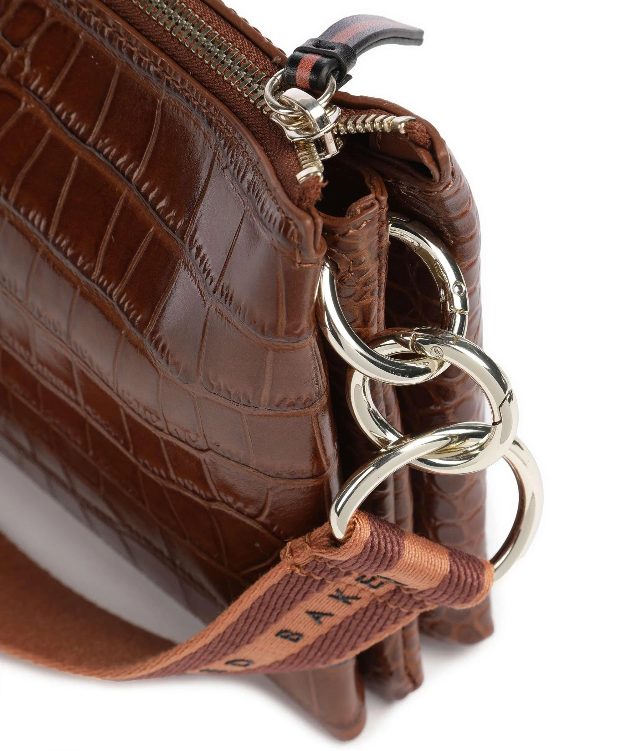  Ted Baker Daraley Borsa a tracolla pelle di vacchetta goffrata marrone  