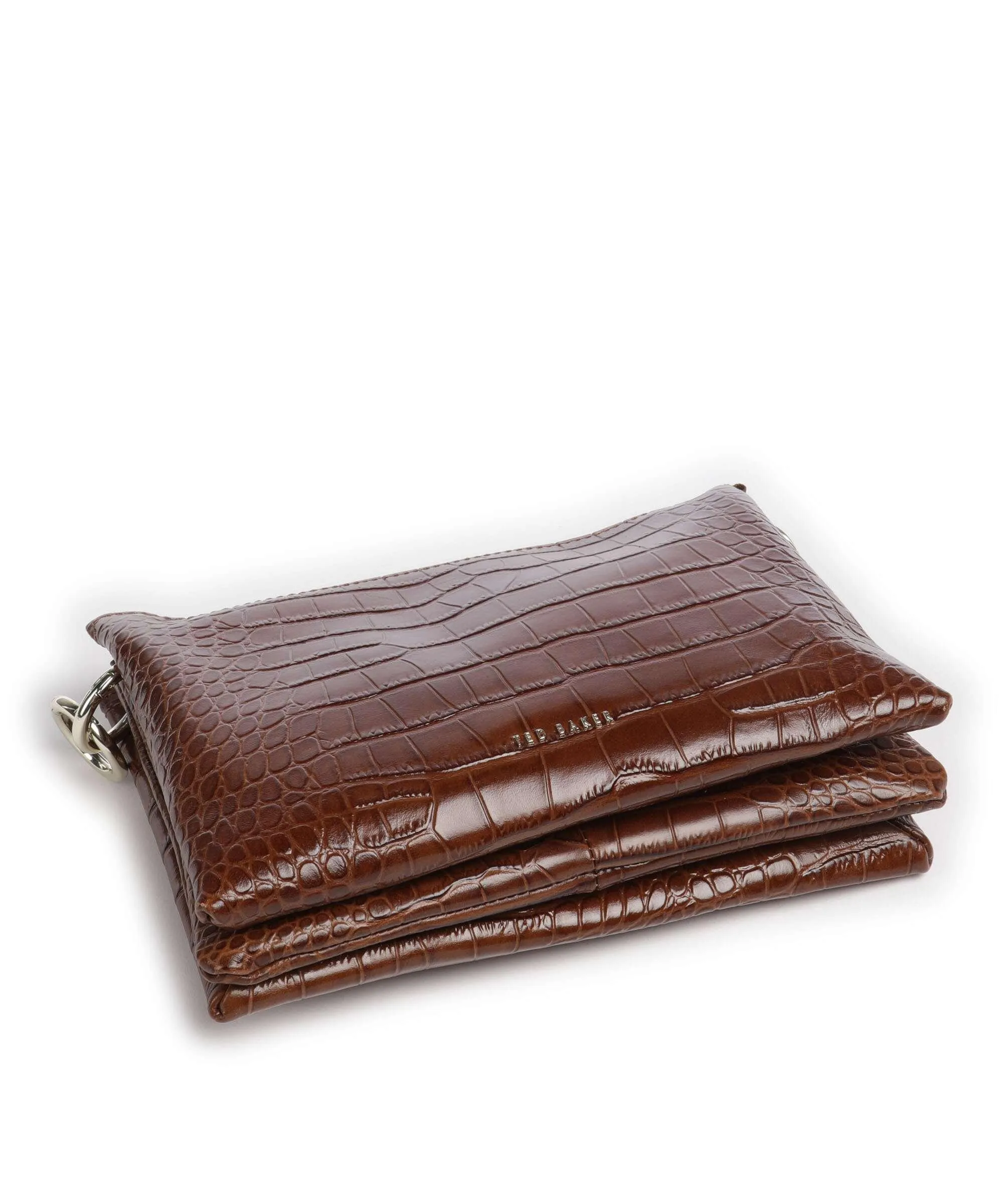  Ted Baker Daraley Borsa a tracolla pelle di vacchetta goffrata marrone  