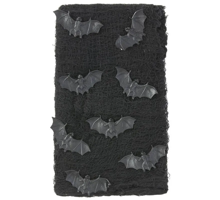 Tessuto chiffon spettrale 450x61 cm con pipistrelli
