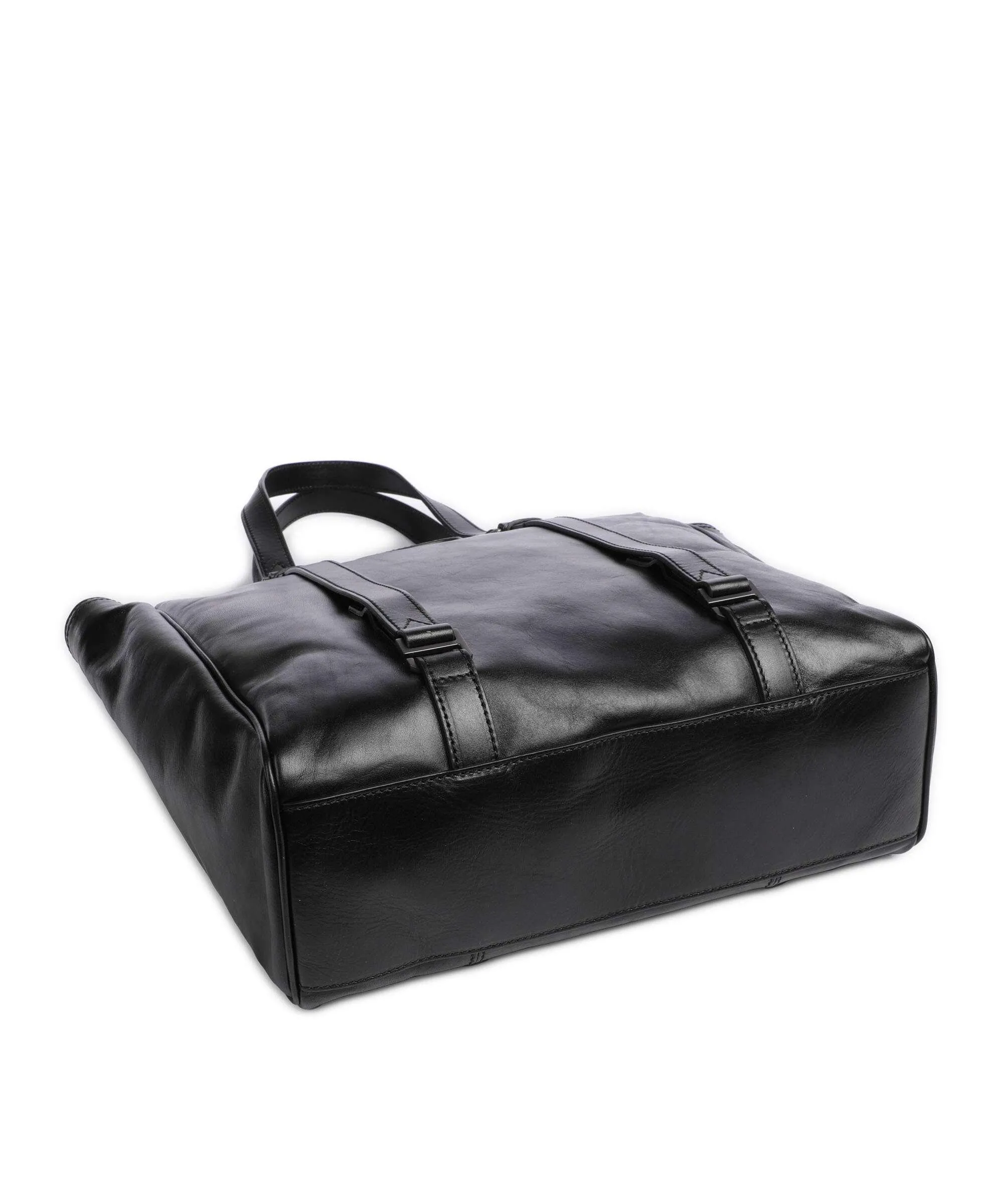  The Bridge Fabio Borsa shopper 14″ pelle di vacchetta finemente grana nero  