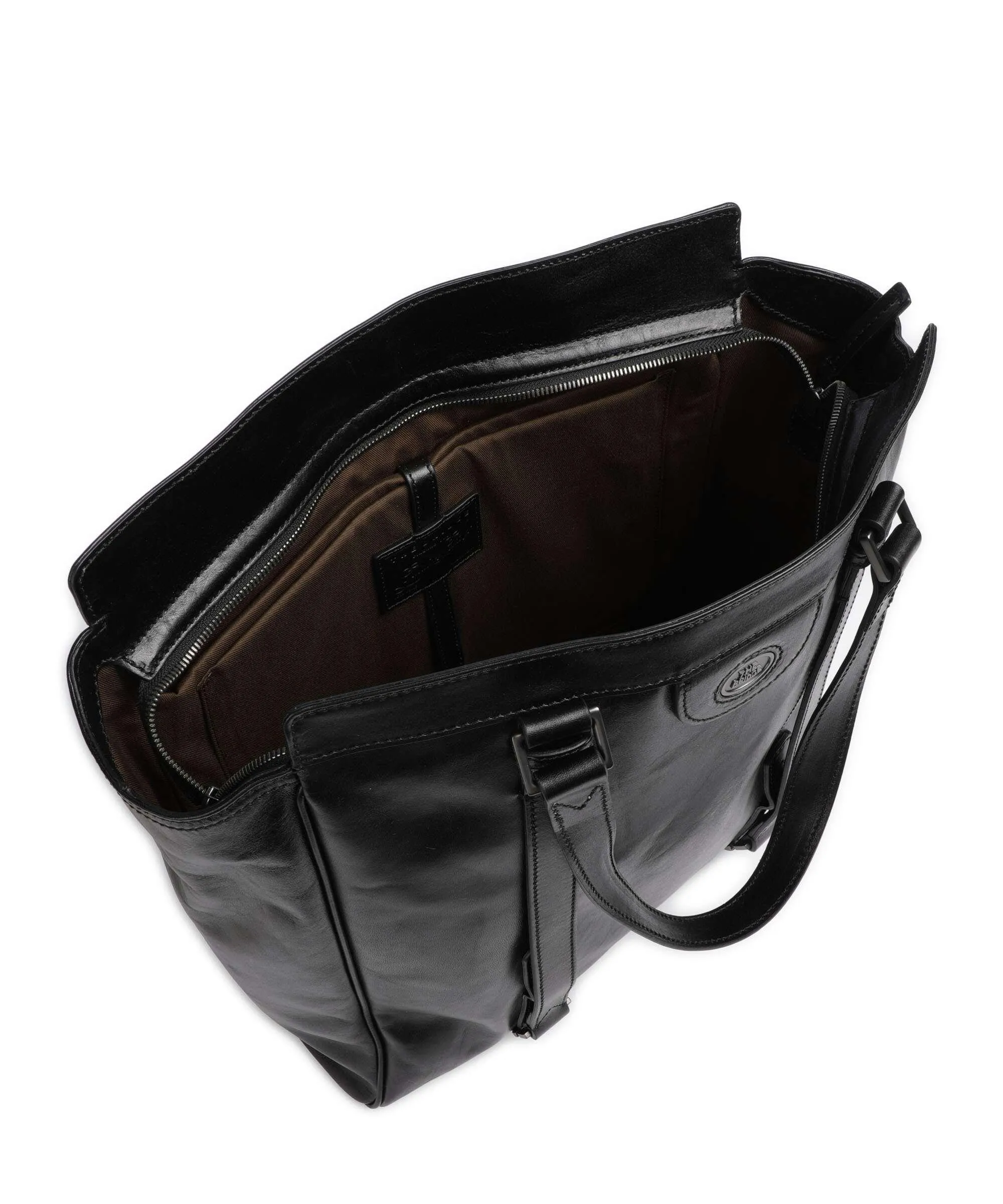  The Bridge Fabio Borsa shopper 14″ pelle di vacchetta finemente grana nero  