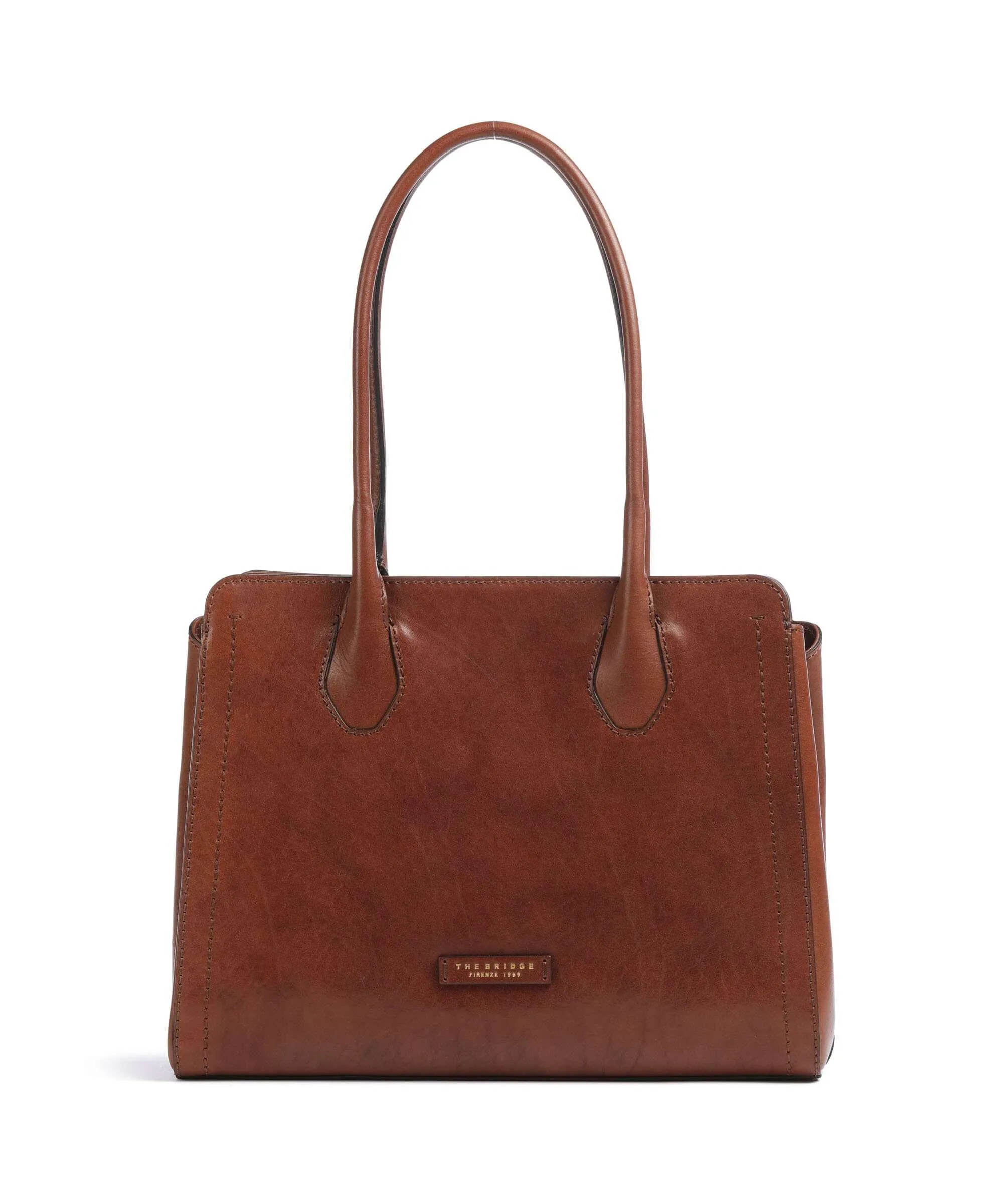  The Bridge Fiona Borsa shopper pelle di vacchetta finemente grana marrone  