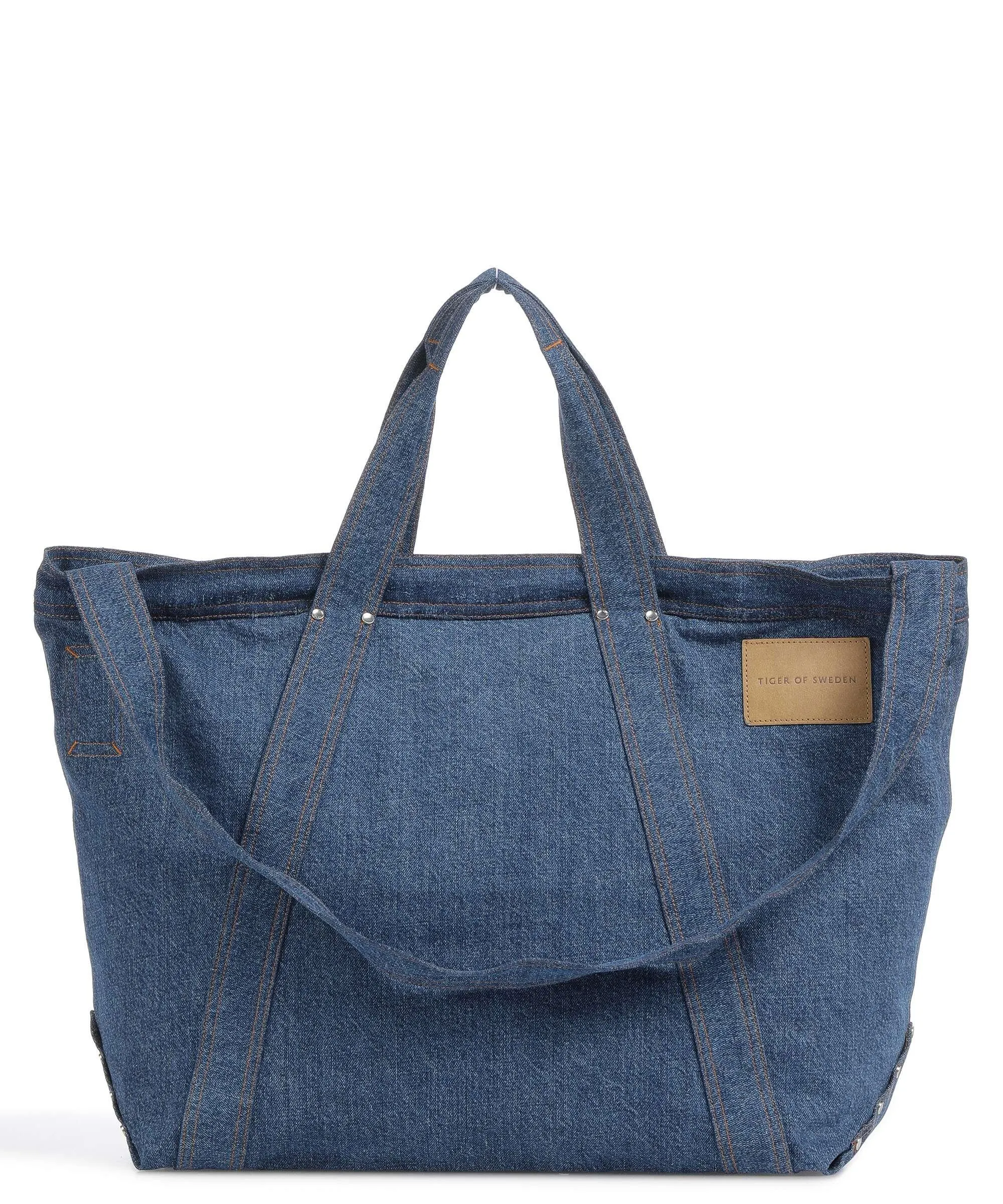  Tiger of Sweden Barte Borsa shopper cotone blu  