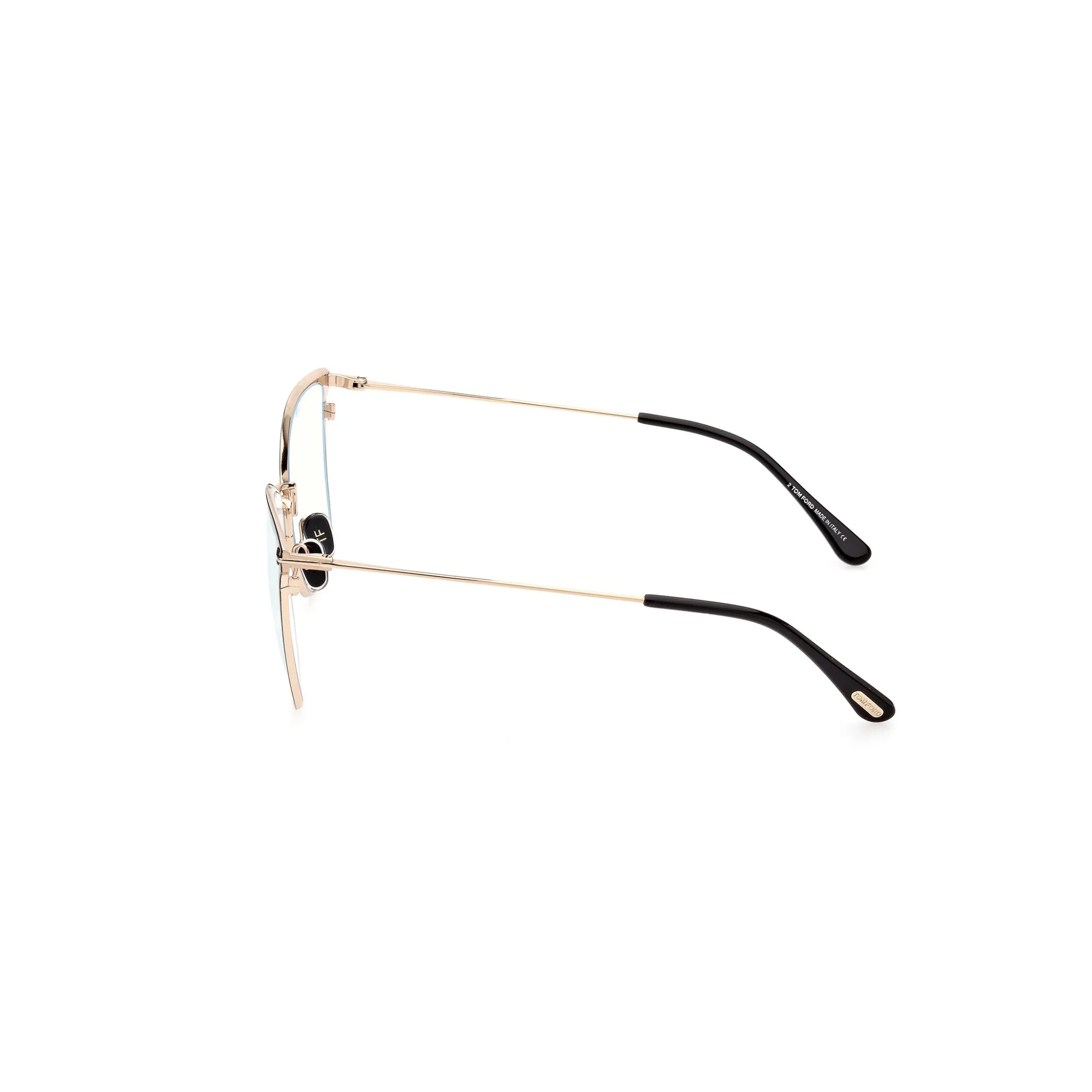   Tom Ford FT 5839-B Blu Filter 001 Nero Lucido | Occhiale Da Vista Donna 