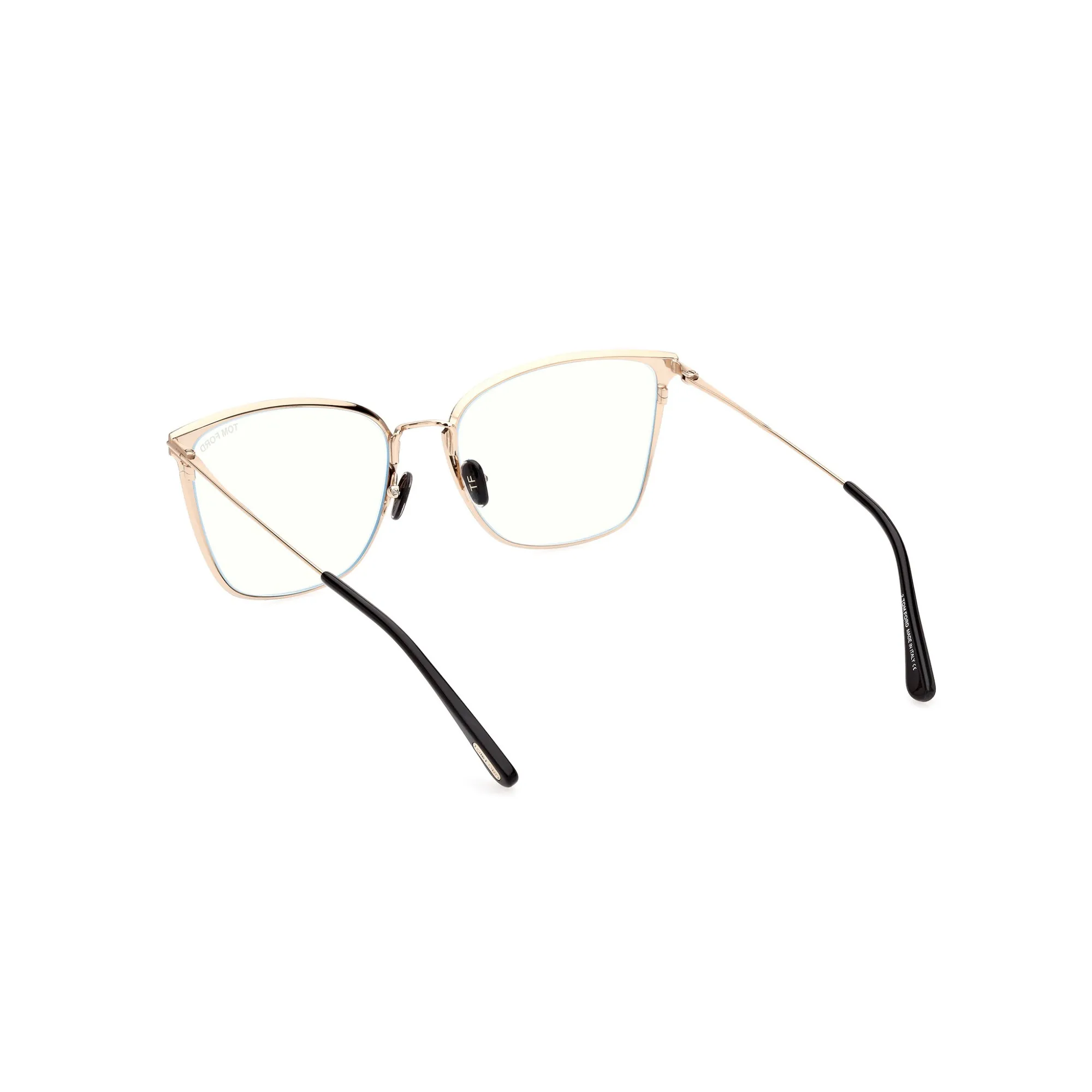   Tom Ford FT 5839-B Blu Filter 001 Nero Lucido | Occhiale Da Vista Donna 