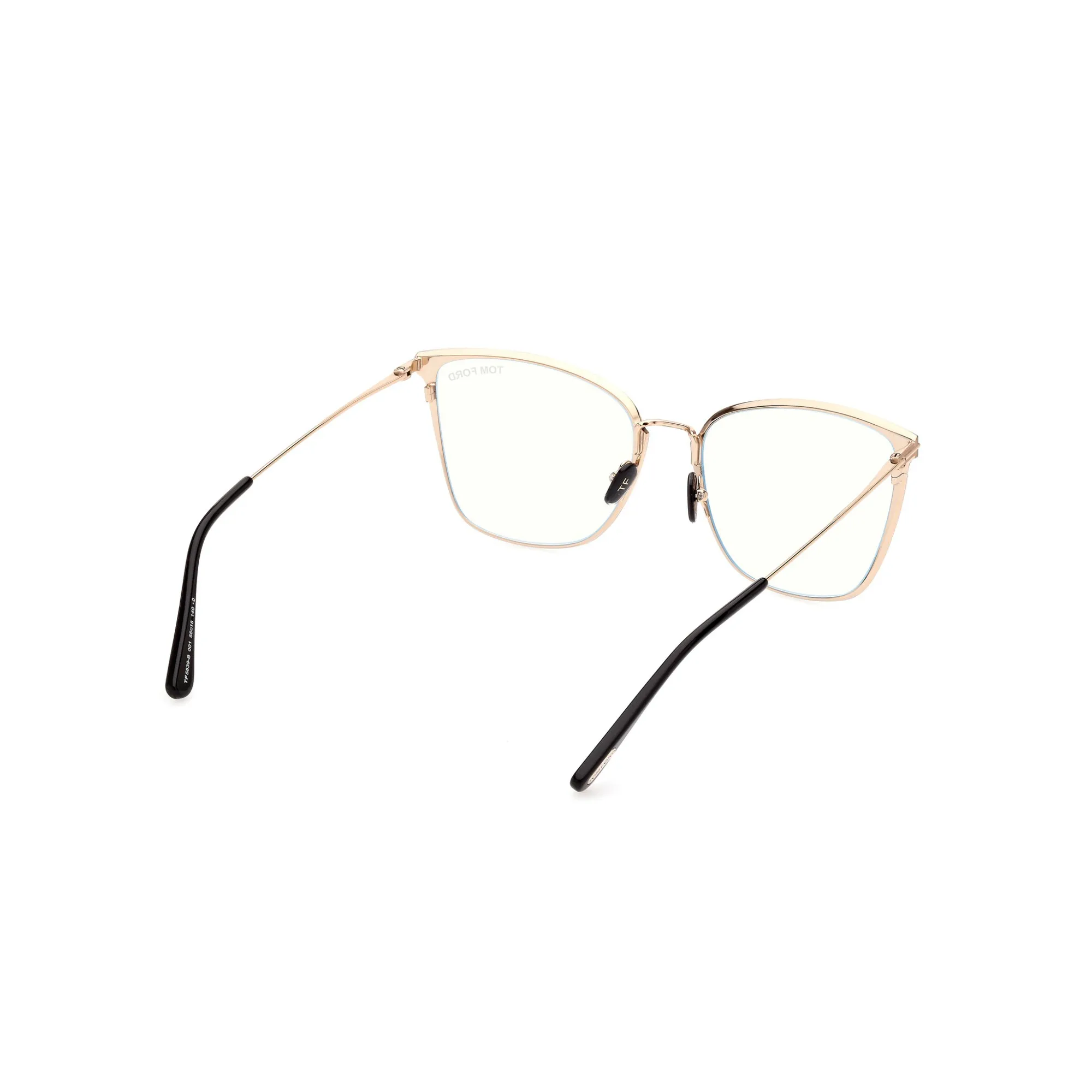  Tom Ford FT 5839-B Blu Filter 001 Nero Lucido | Occhiale Da Vista Donna 