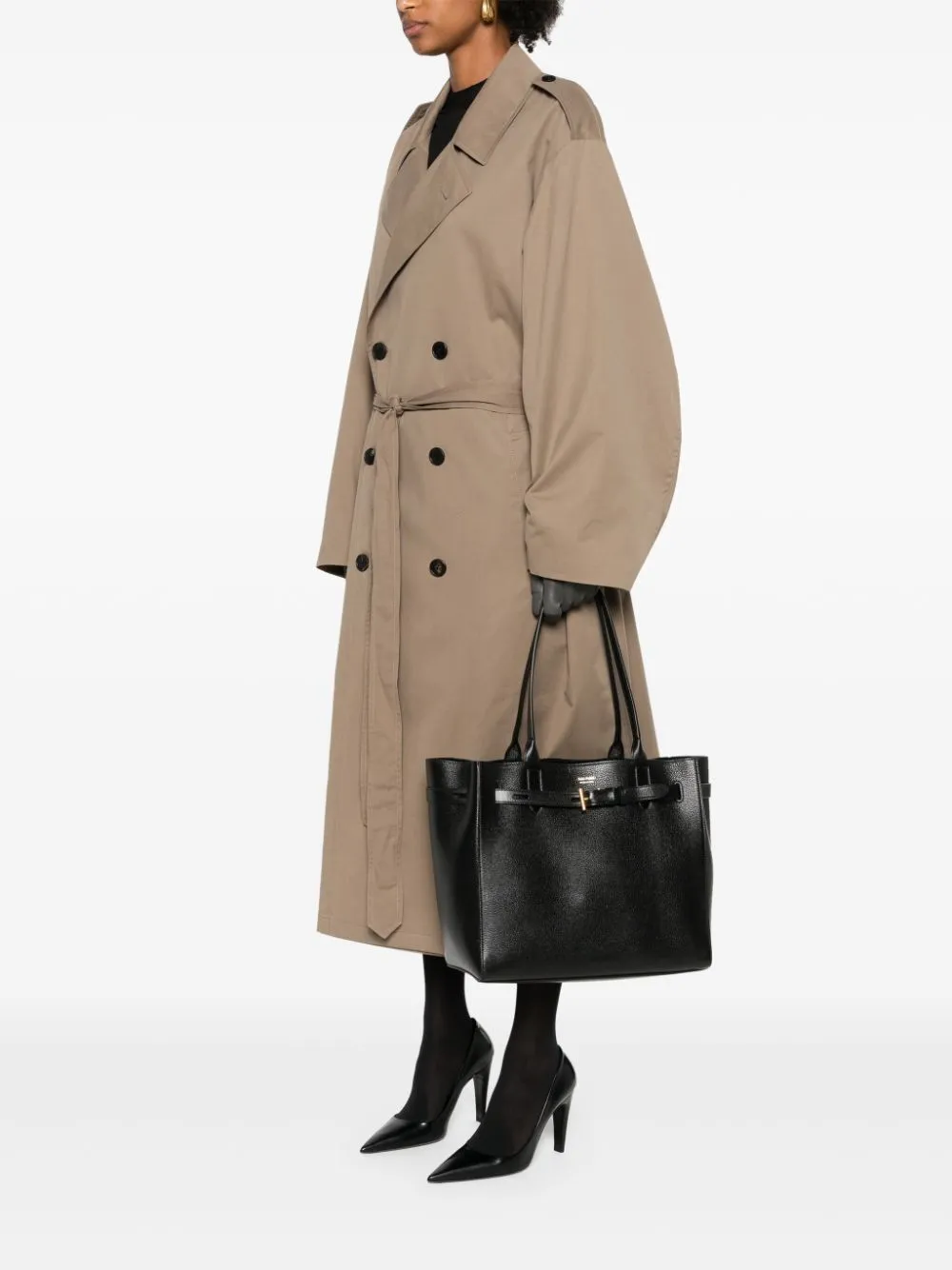 TOM FORD GRAIN LEATHER LARGE TOTE