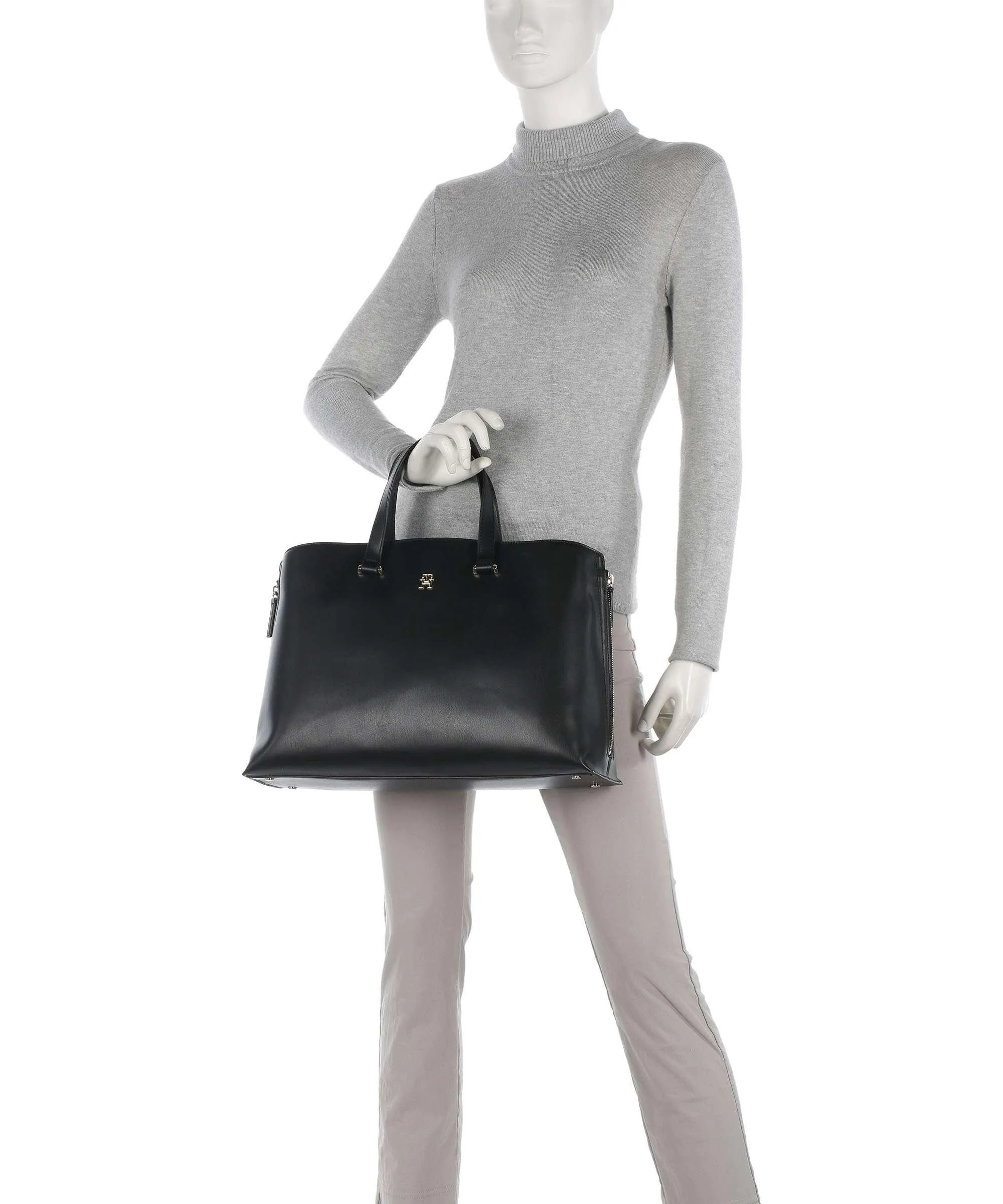  Tommy Hilfiger TH Modern Borsa a mano pelle sintetica nero  