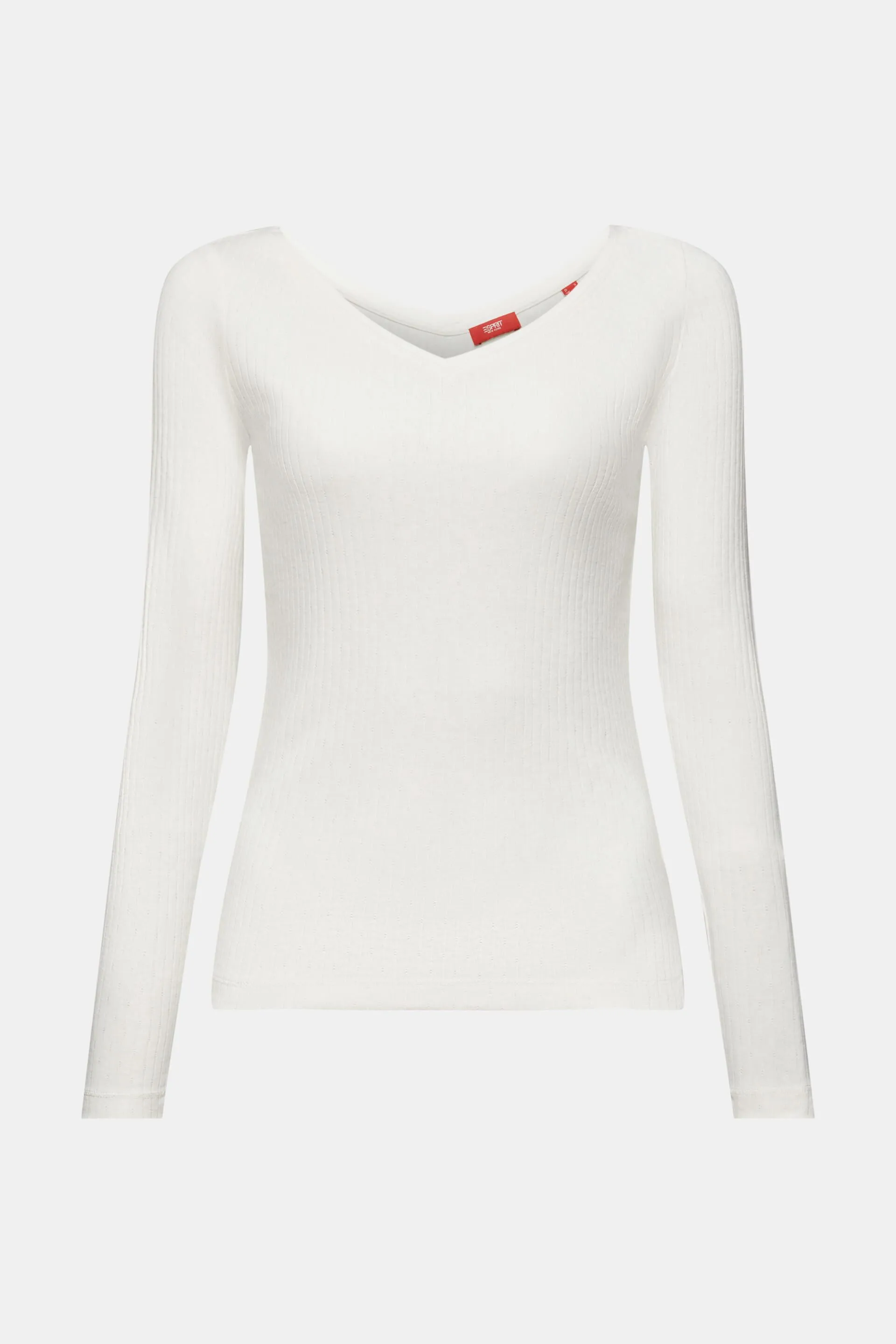 Top a pointelle con scollo a V
