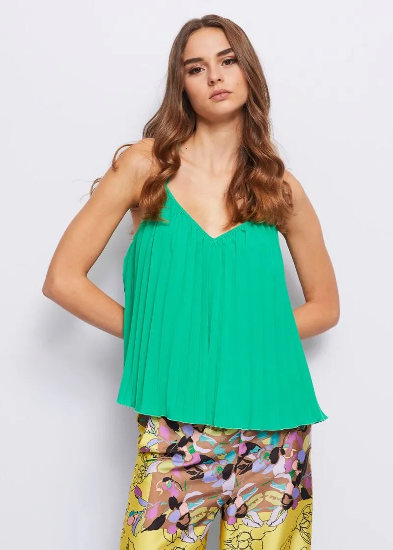 Top plissé in georgette