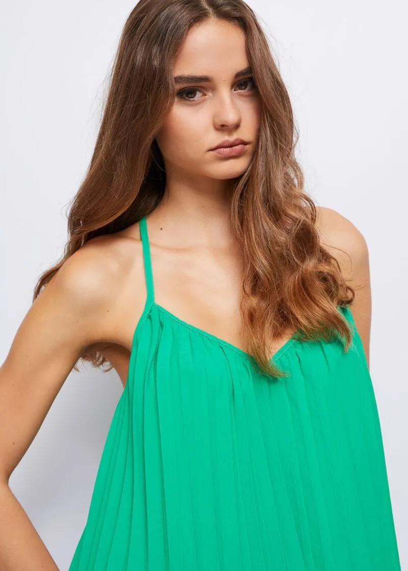 Top plissé in georgette