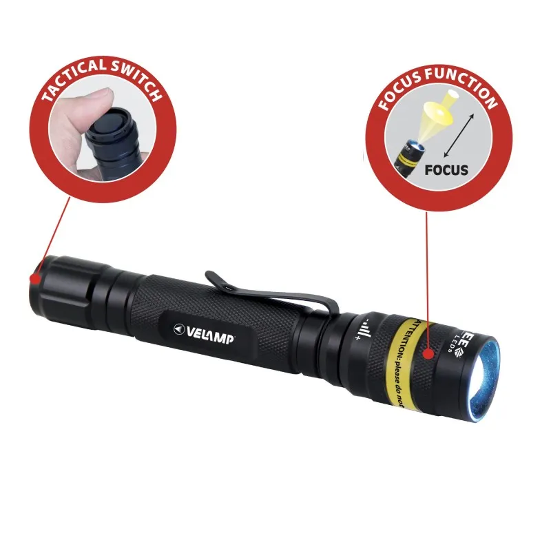 Torcia led tattica cree 3w con zoom kost