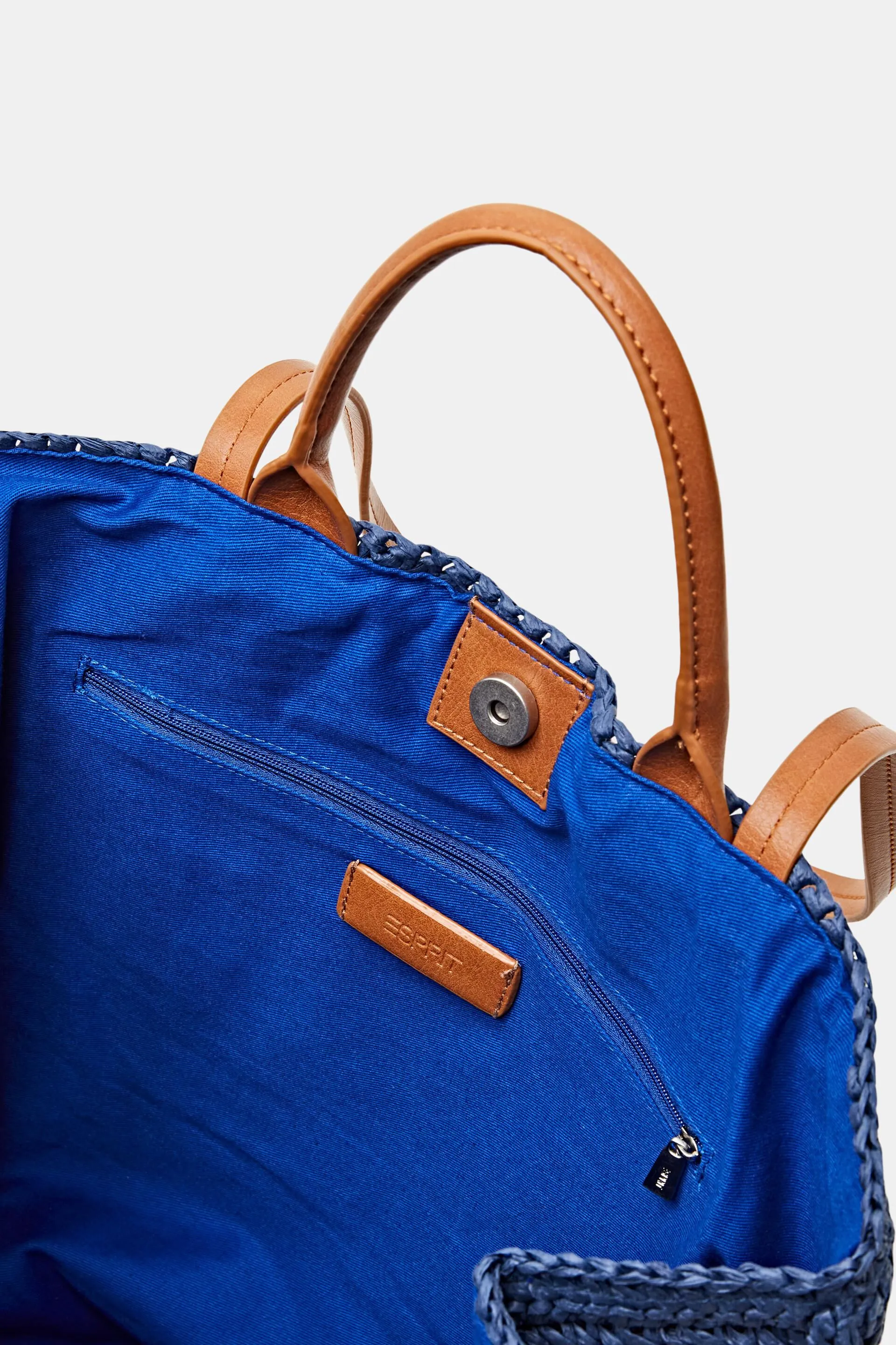 Tote bag grande in paglia all'uncinetto