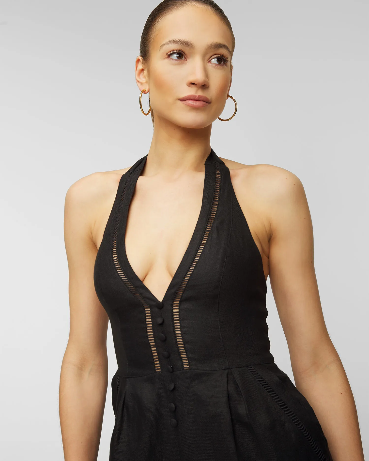 Tuta di lino Joslin Charlotte JOS221332-black