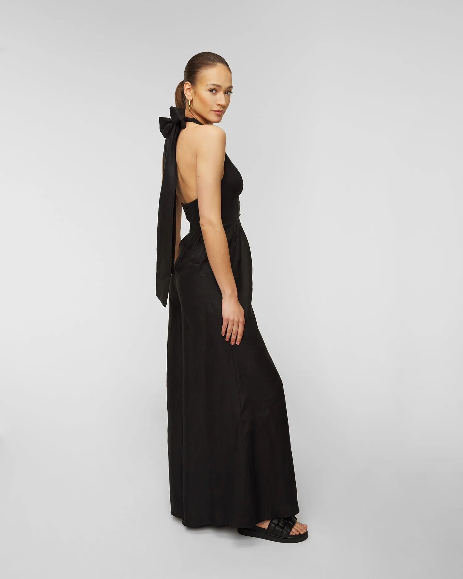 Tuta di lino Joslin Charlotte JOS221332-black