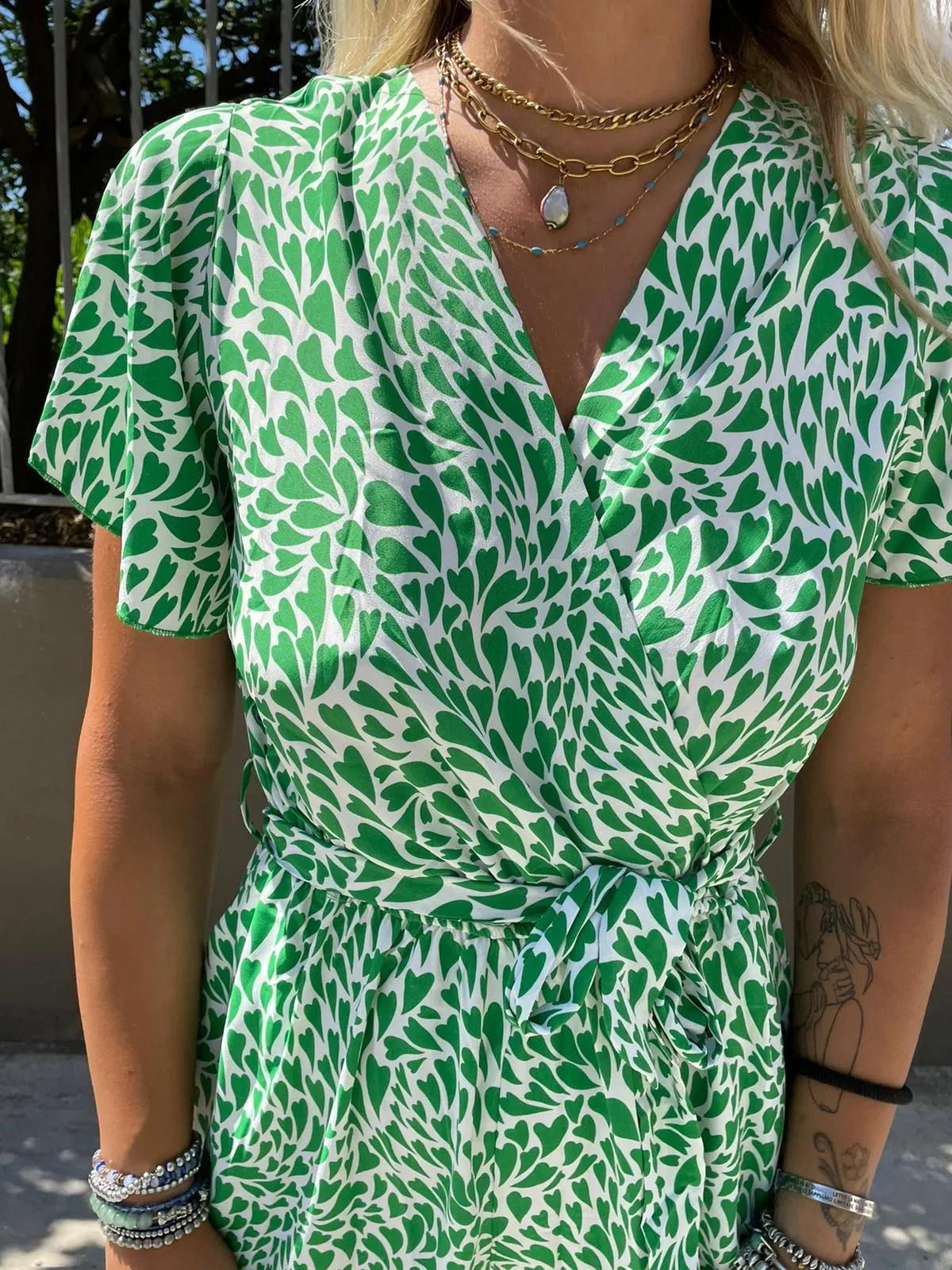 Tutina fantasia cuori con elastico in vita