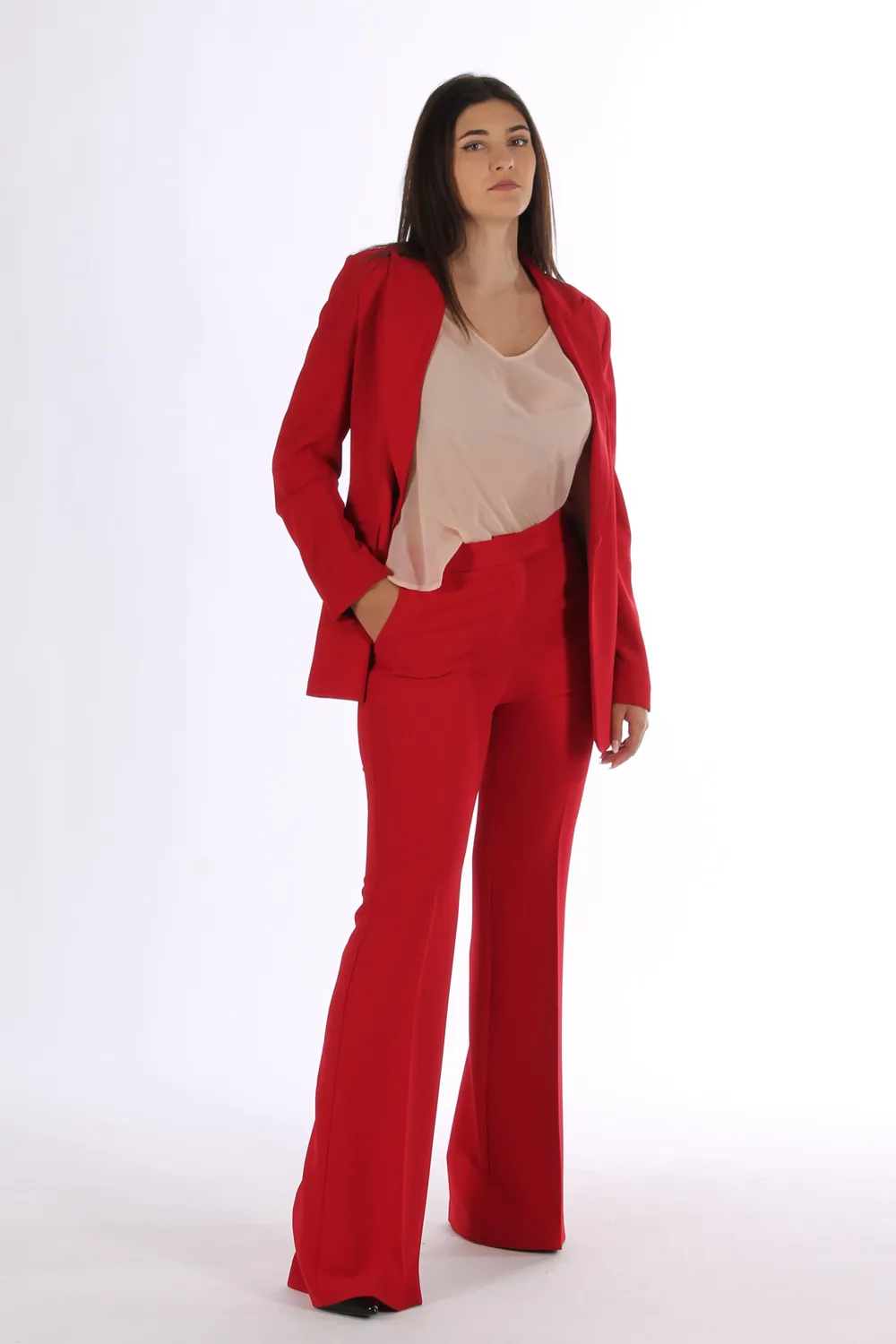 TWINSET | PANTALONI FLARE IN CADY CRÊPE - Punto Blu