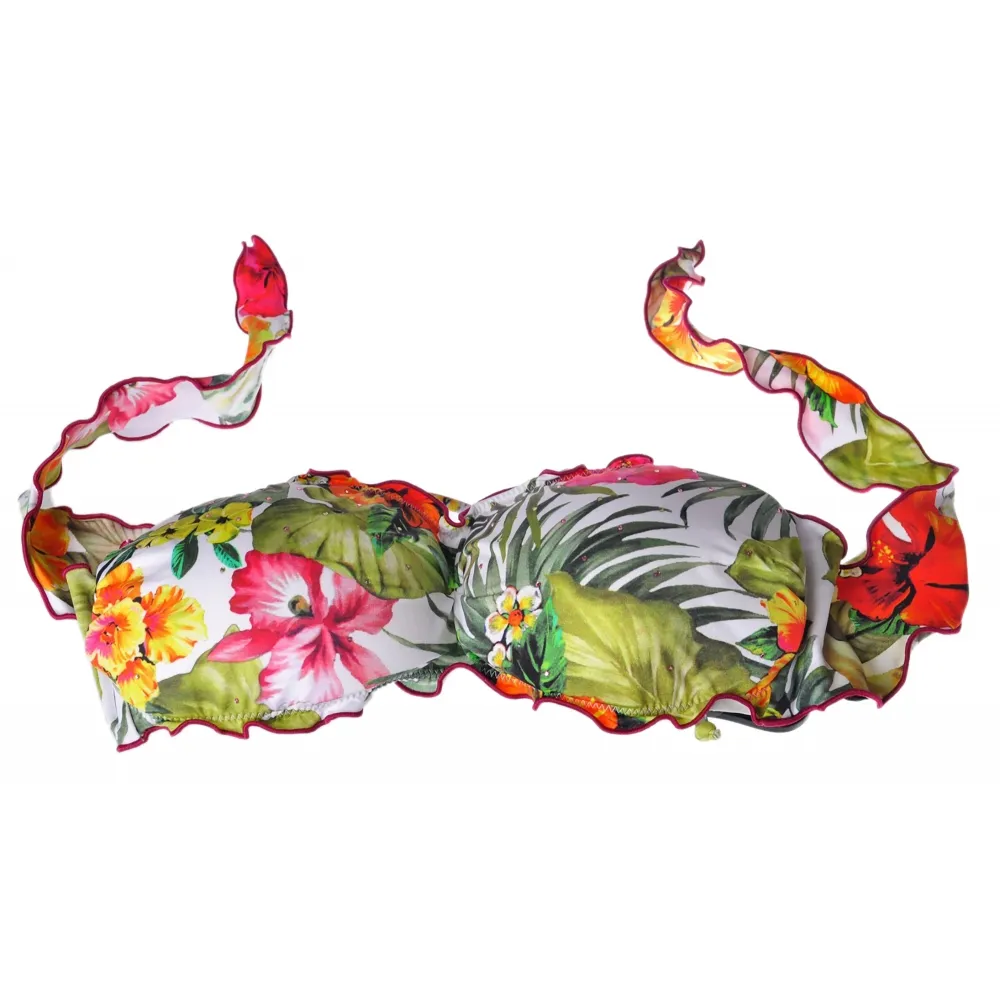 Twinset - Costume Mare a Fascia - Fantasia Floreale - Bikini - Made in Italy - Luxury Exclusive Collection