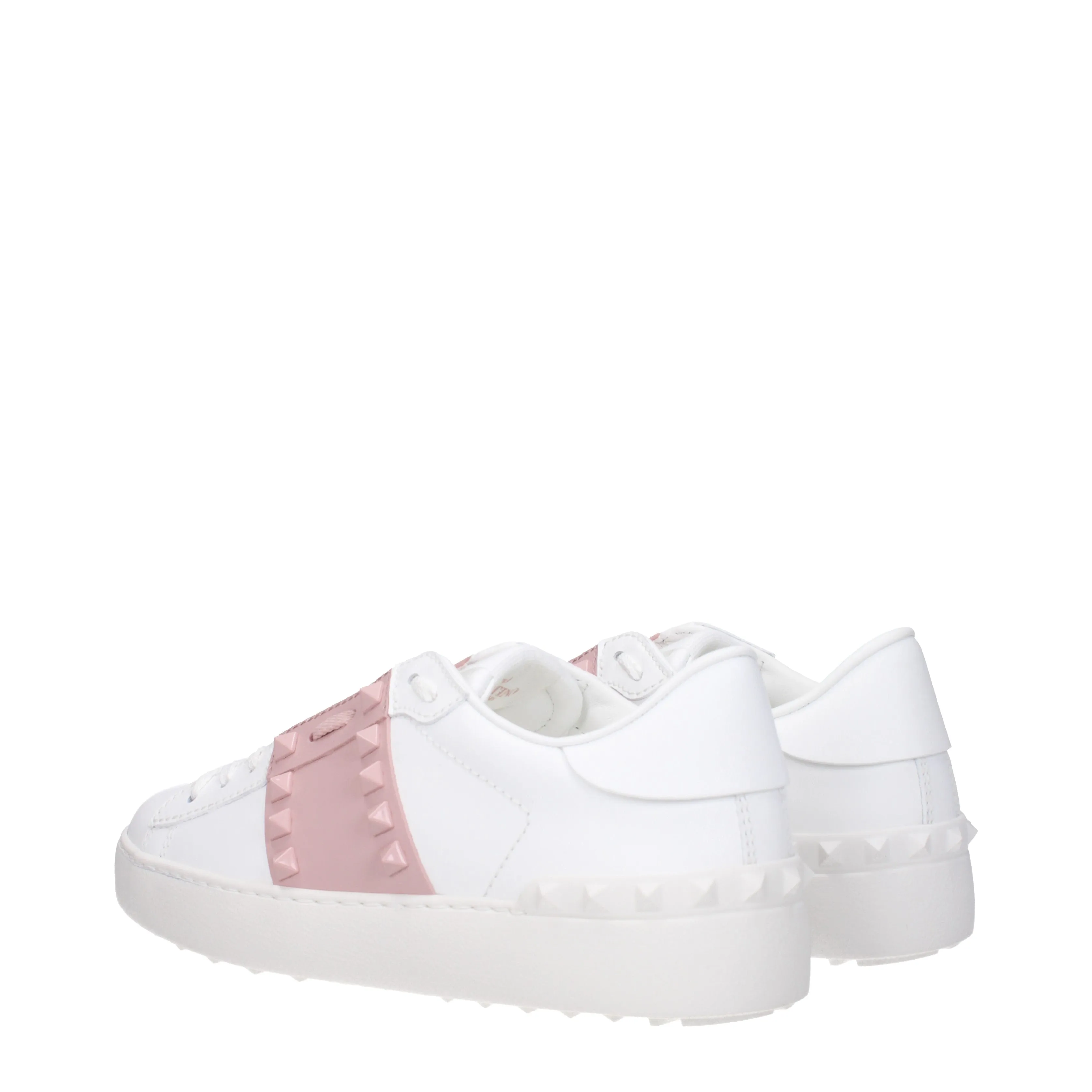 Valentino Garavani Sneakers Donna Pelle Bianco/Acqua alle Rose
