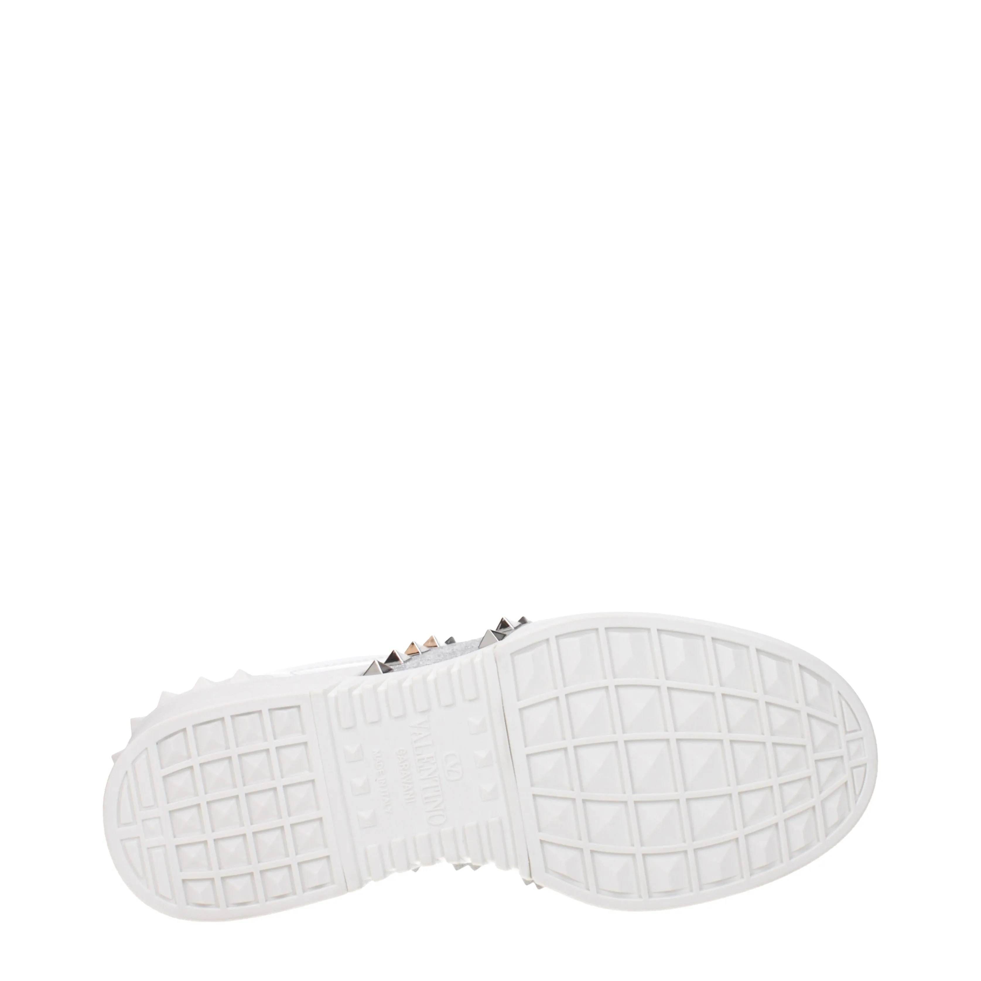 Valentino Garavani Sneakers Donna Pelle Bianco/Argento