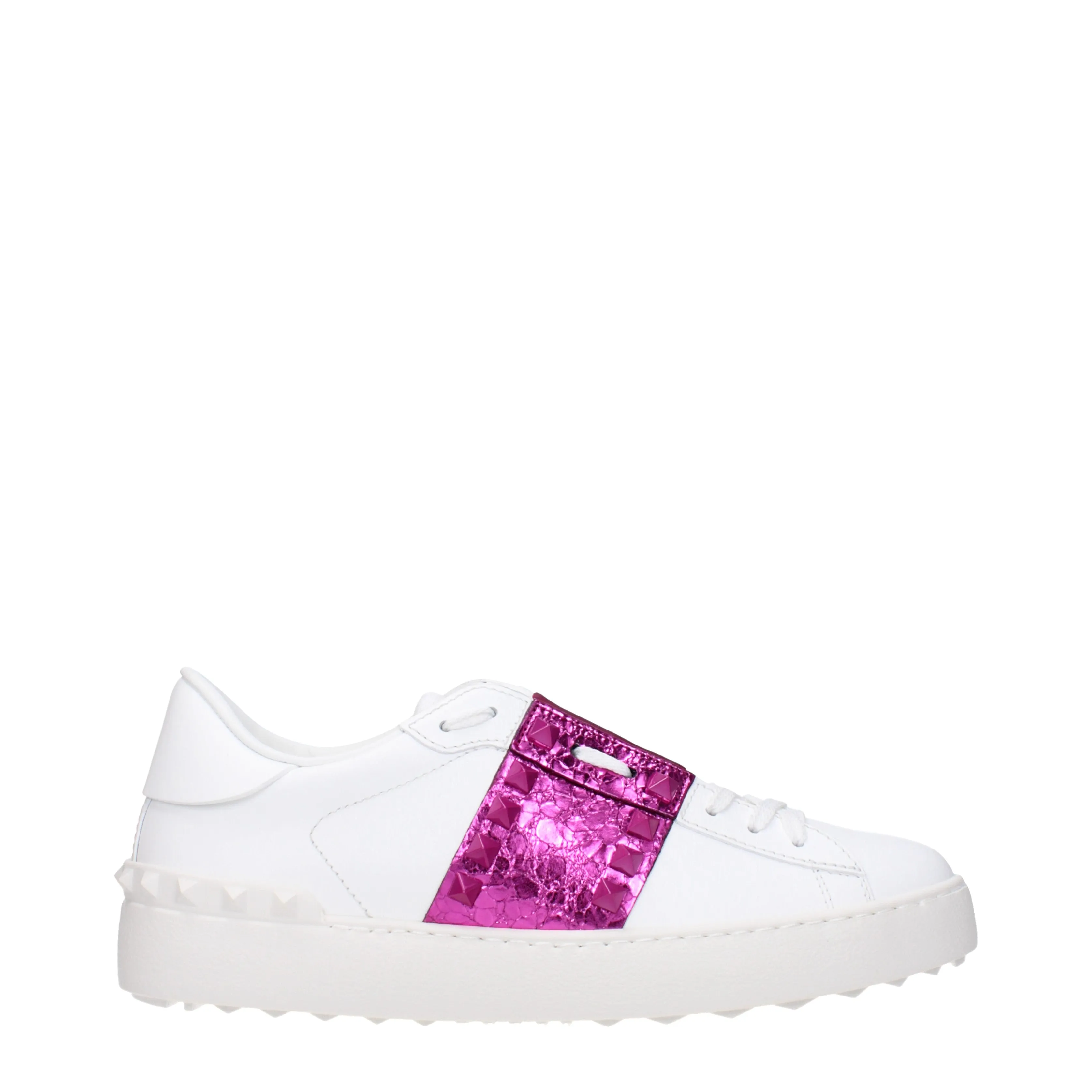 Valentino Garavani Sneakers Donna Pelle Bianco/Fuxia