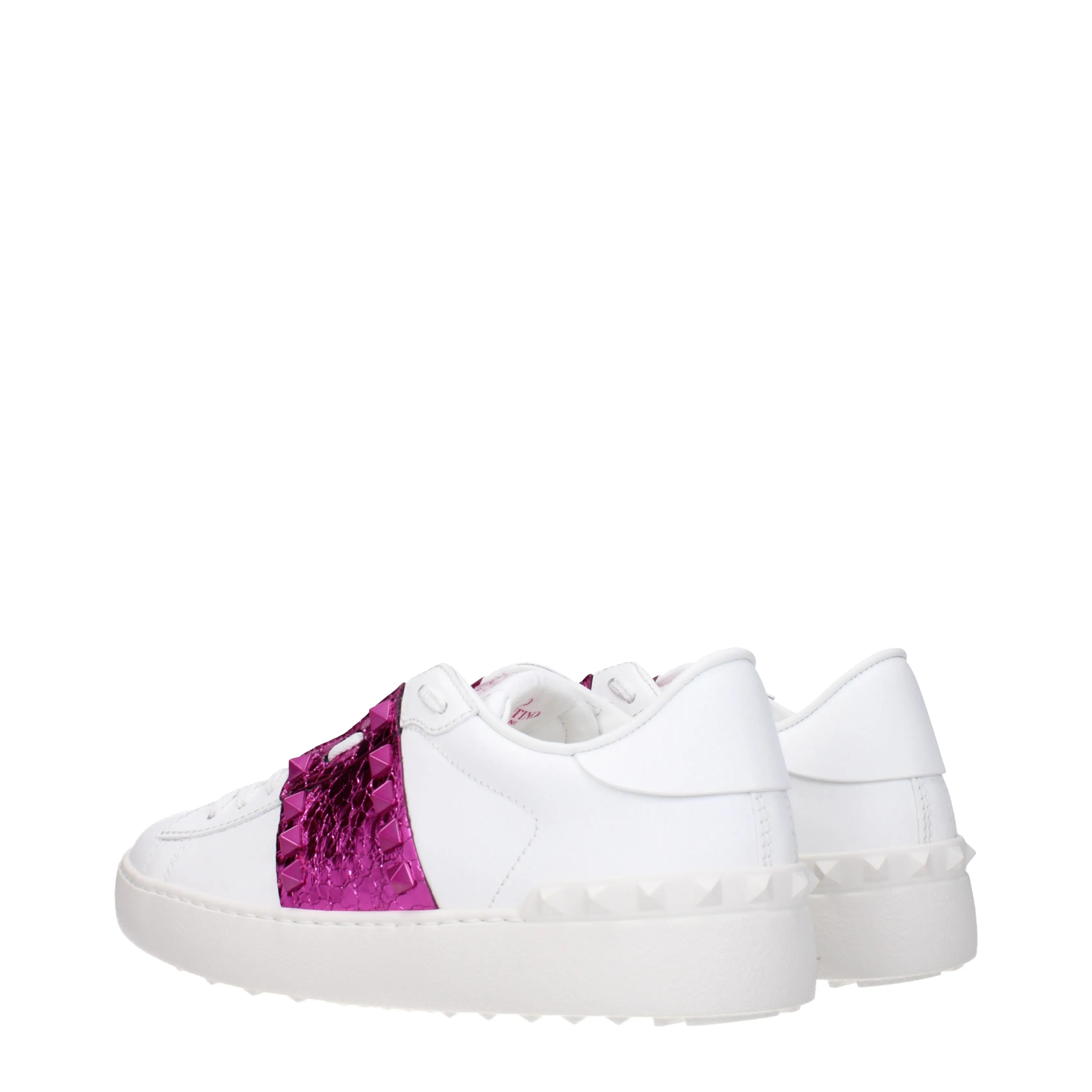 Valentino Garavani Sneakers Donna Pelle Bianco/Fuxia