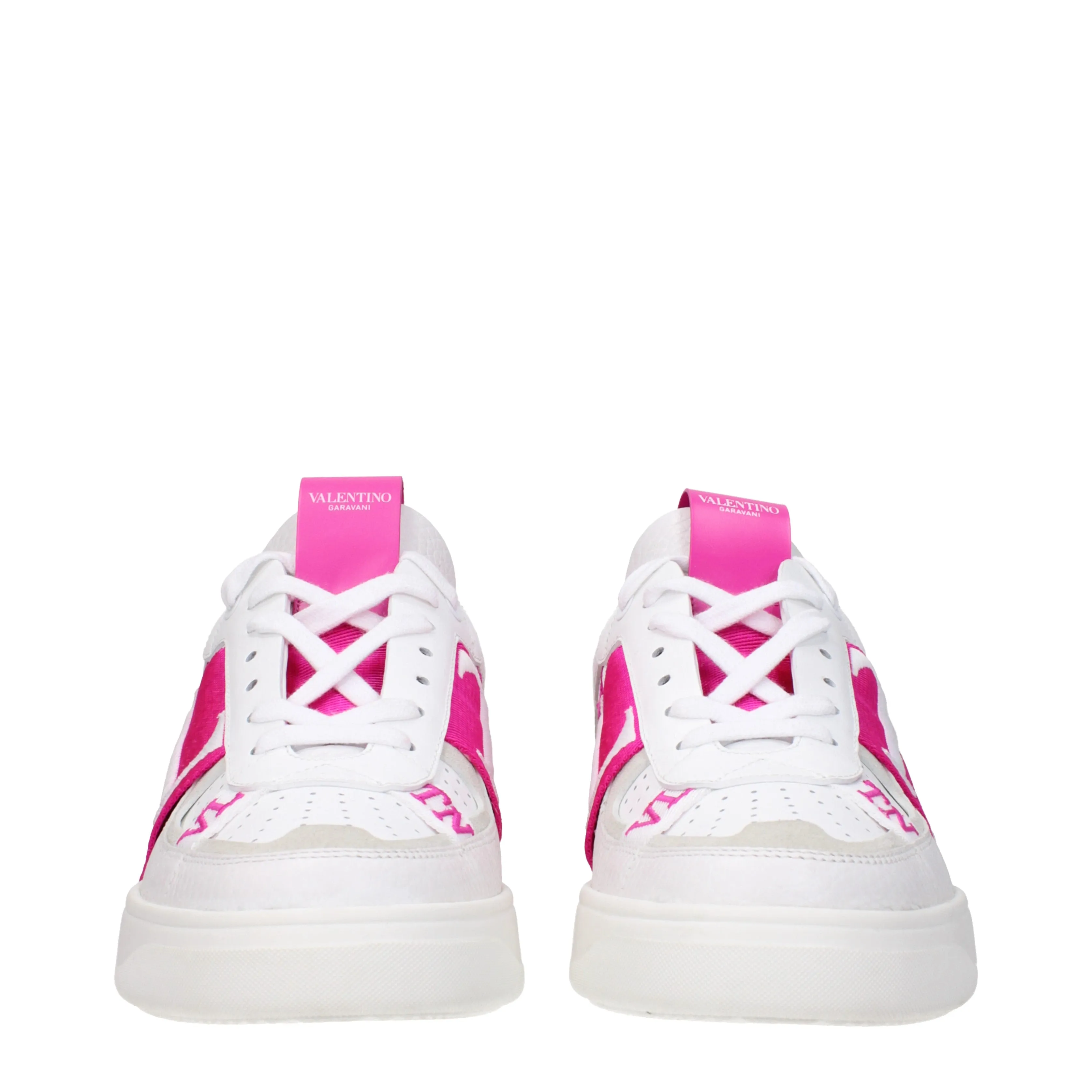 Valentino Garavani Sneakers Donna Pelle Bianco/Ultra Pink